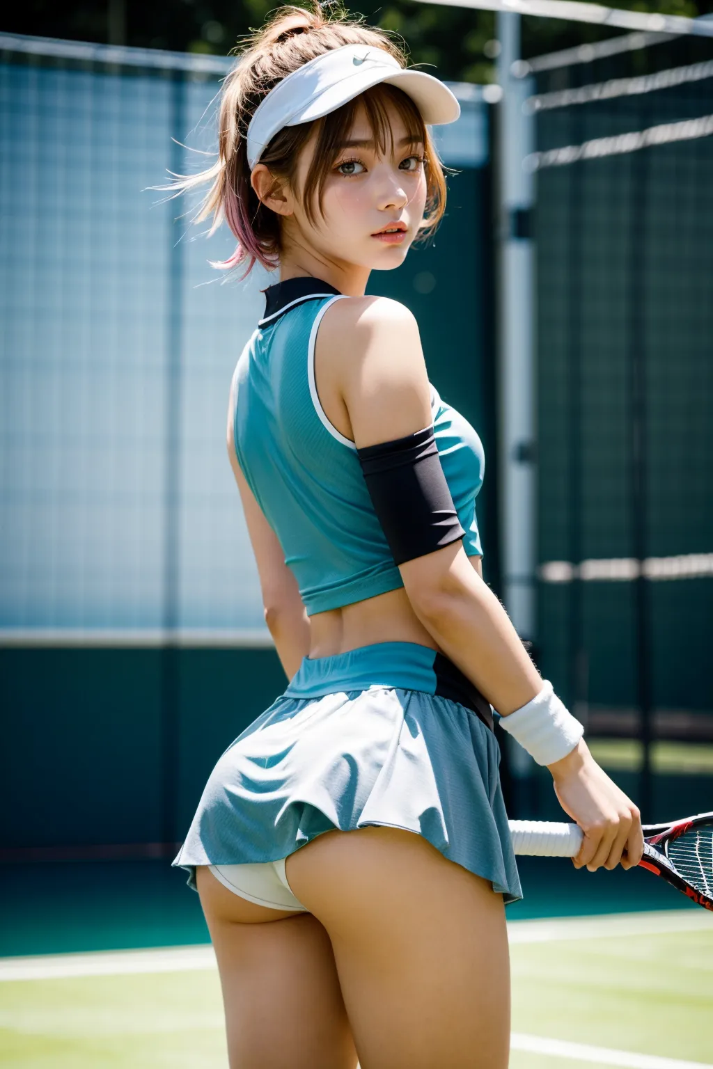 JKテニス部エロ画像200枚まとめ！緑のコートに映える女子校生たちのエッチな部活写真集！(4ページ目) 15 image