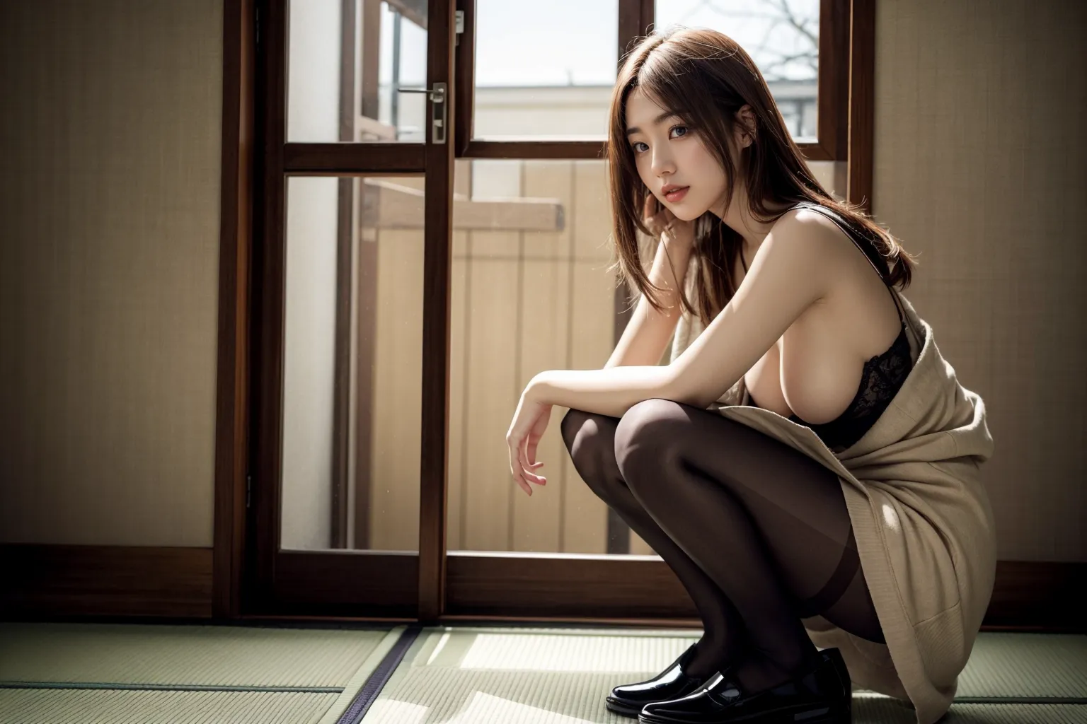 【パンストAIエロ画像】AI美女の美脚を最大限に引き出す！パンストエロ画像180枚まとめ！(4ページ目)_上一頁A片圖片