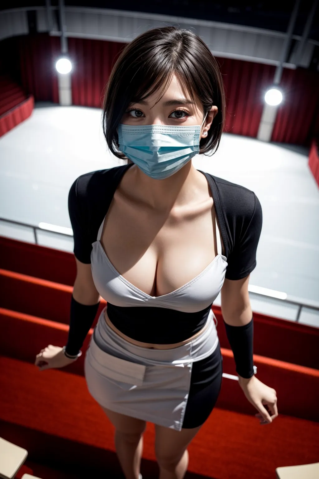 顔を隠して身体隠さず？！マスクすることでエッチさ倍増なAIエロ画像200枚まとめ！の12枚目の画像です。