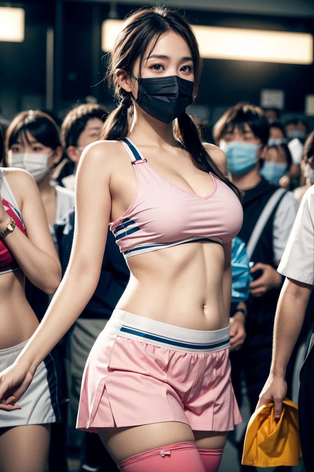 顔を隠して身体隠さず？！マスクすることでエッチさ倍増なAIエロ画像200枚まとめ！(3ページ目)の9枚目の画像です。