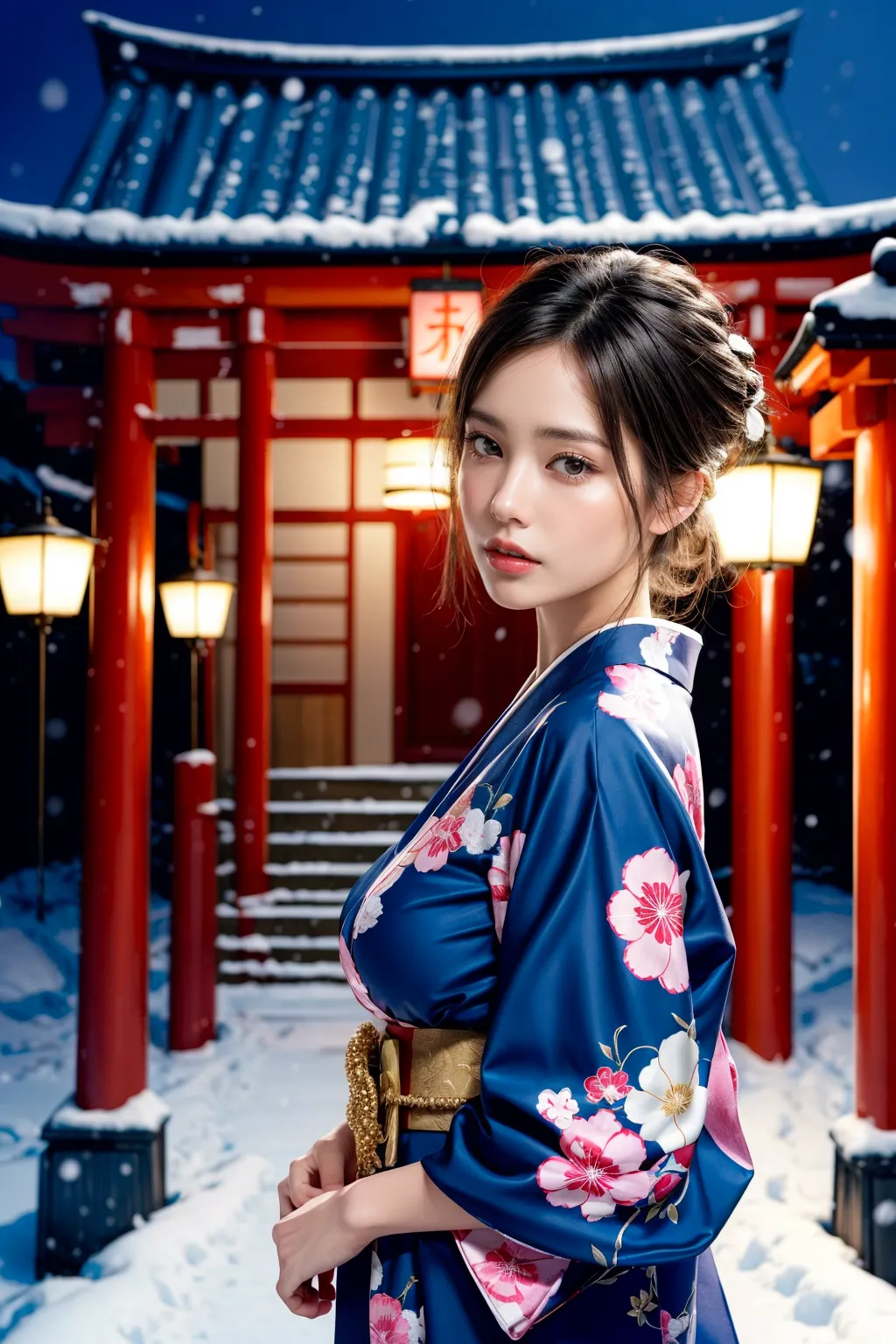 もしも和服姿の清楚美女がドスケベだったら…なAIエロ画像210枚まとめ！の31枚目の画像です。
