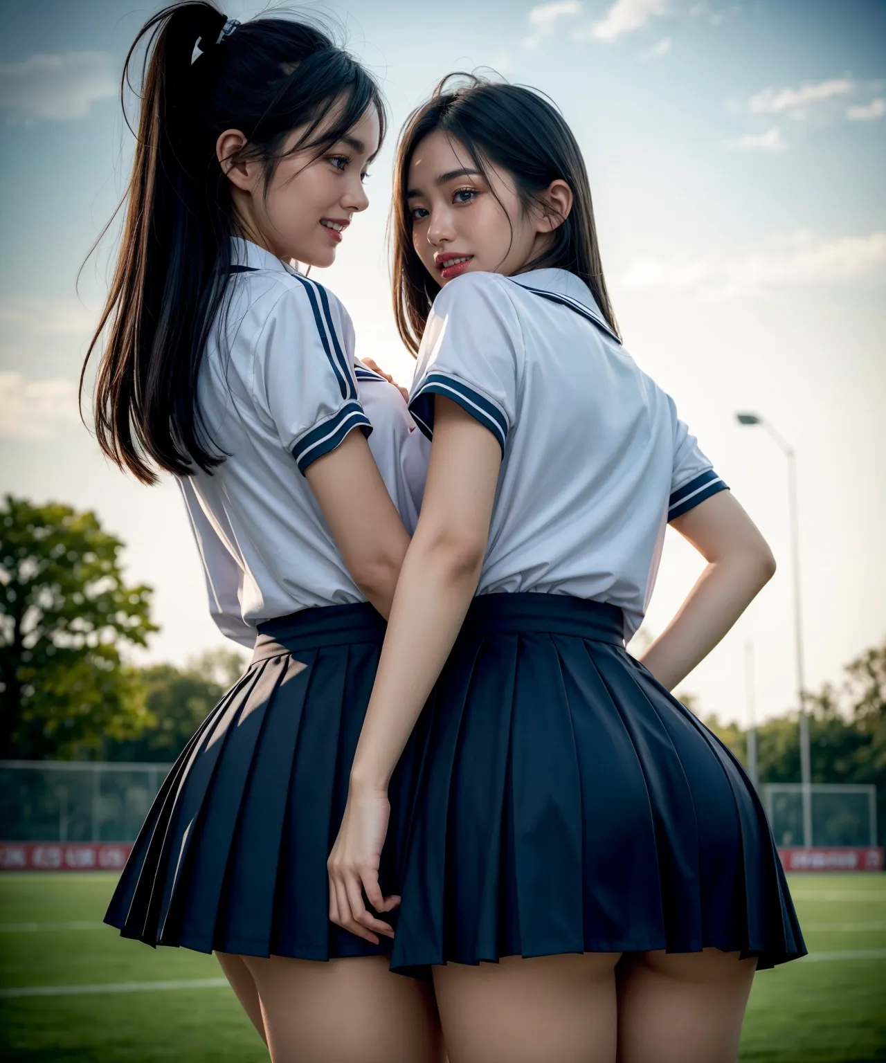 女子校生たちがピッチピチなエロ尻を見せつけてくれるAIエロ画像254枚まとめ！(6ページ目) 5 image
