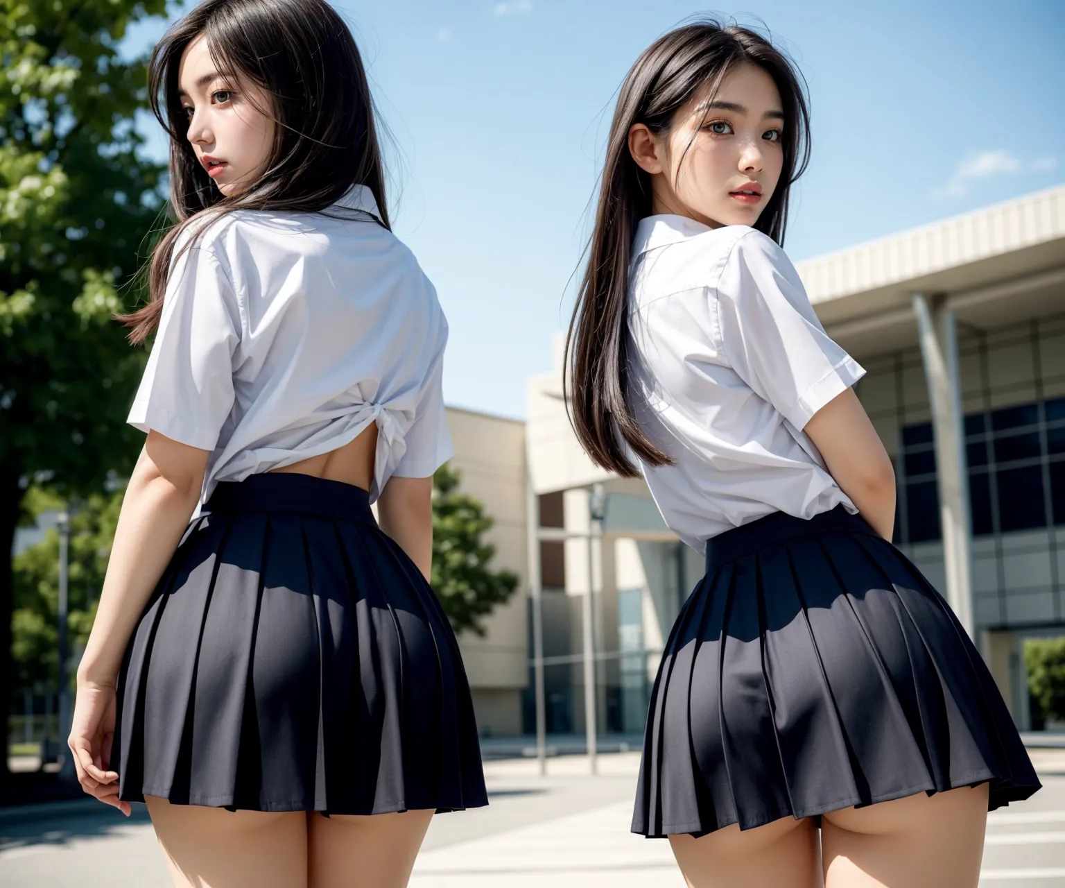 女子校生たちがピッチピチなエロ尻を見せつけてくれるAIエロ画像254枚まとめ！(6ページ目) 11 image