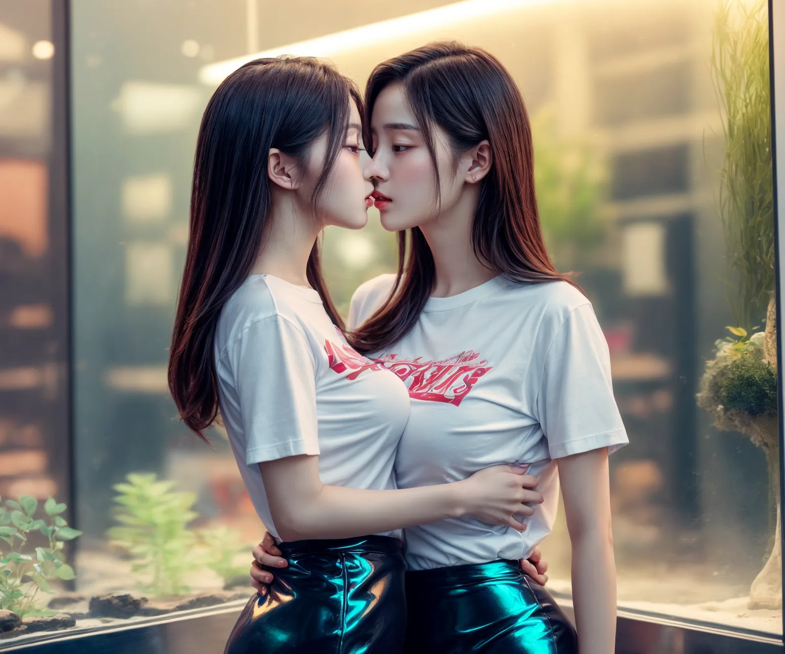 「これが私たちの愛情表現♥」美人レズビアン女性たちがいちゃいちゃしまくるAIエロ画像210枚まとめ！(3ページ目)の5枚目の画像です。