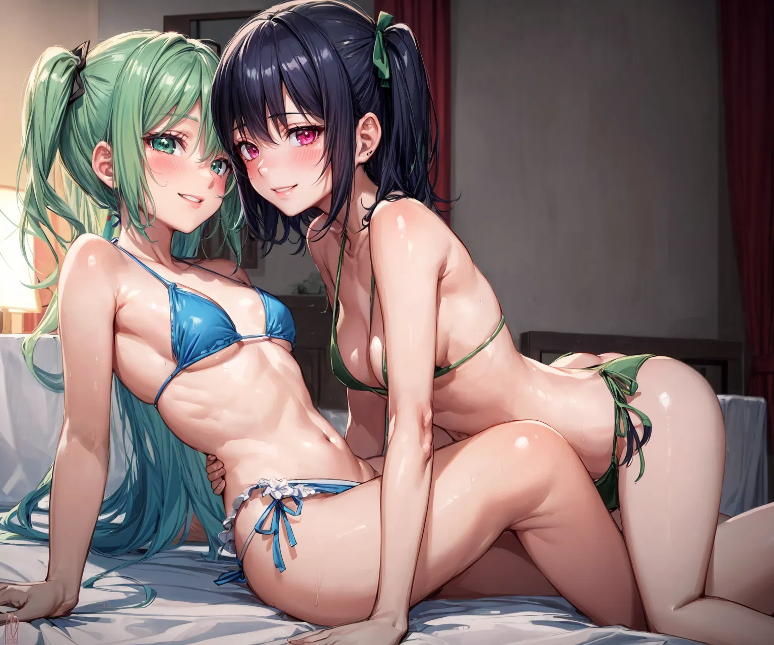 可愛い女の子同士でキスしたりエッチなことをしているイラストAIエロ画像191枚まとめ！(4ページ目)の10枚目の画像です。