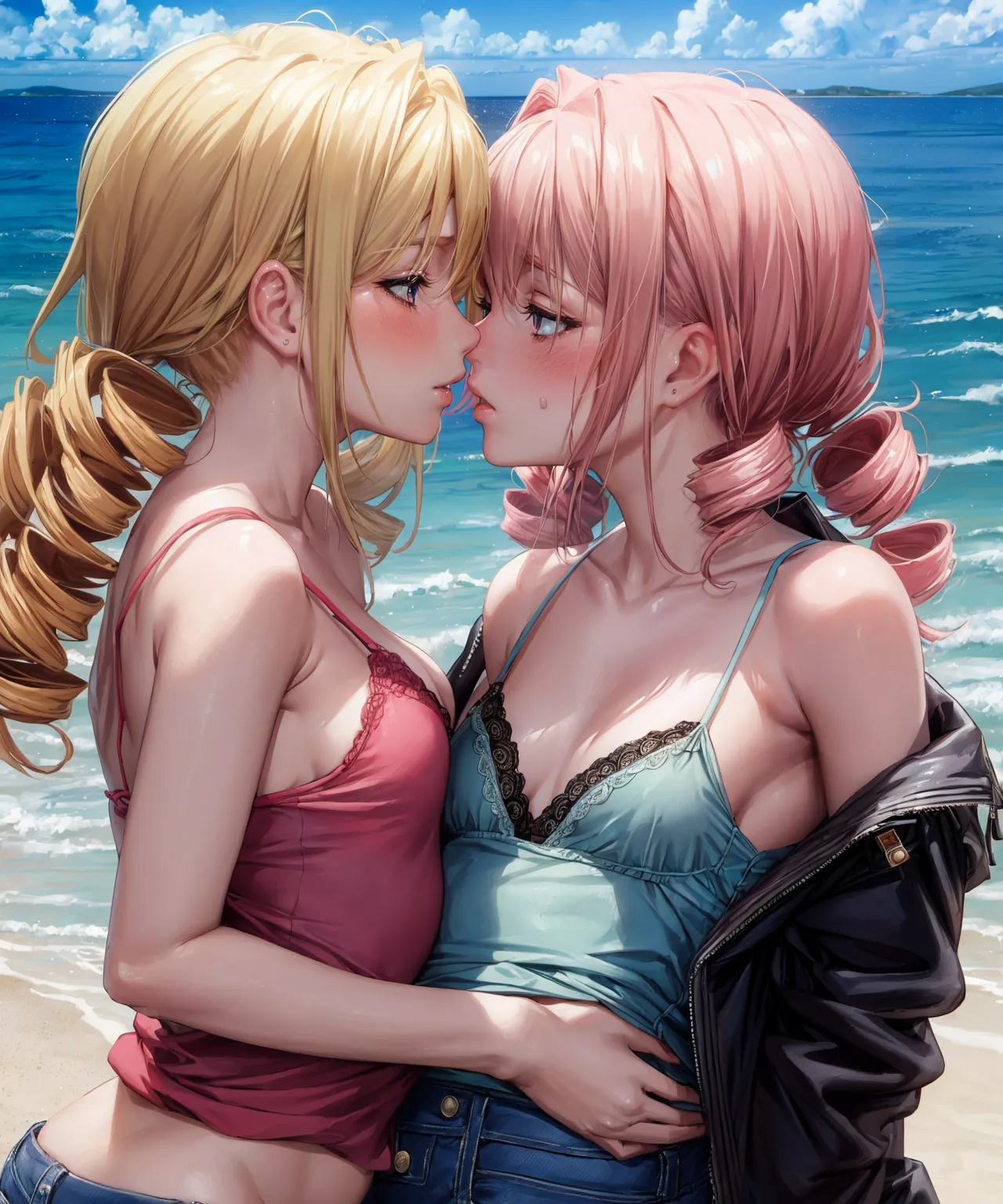 可愛い女の子同士でキスしたりエッチなことをしているイラストAIエロ画像191枚まとめ！の10枚目の画像です。