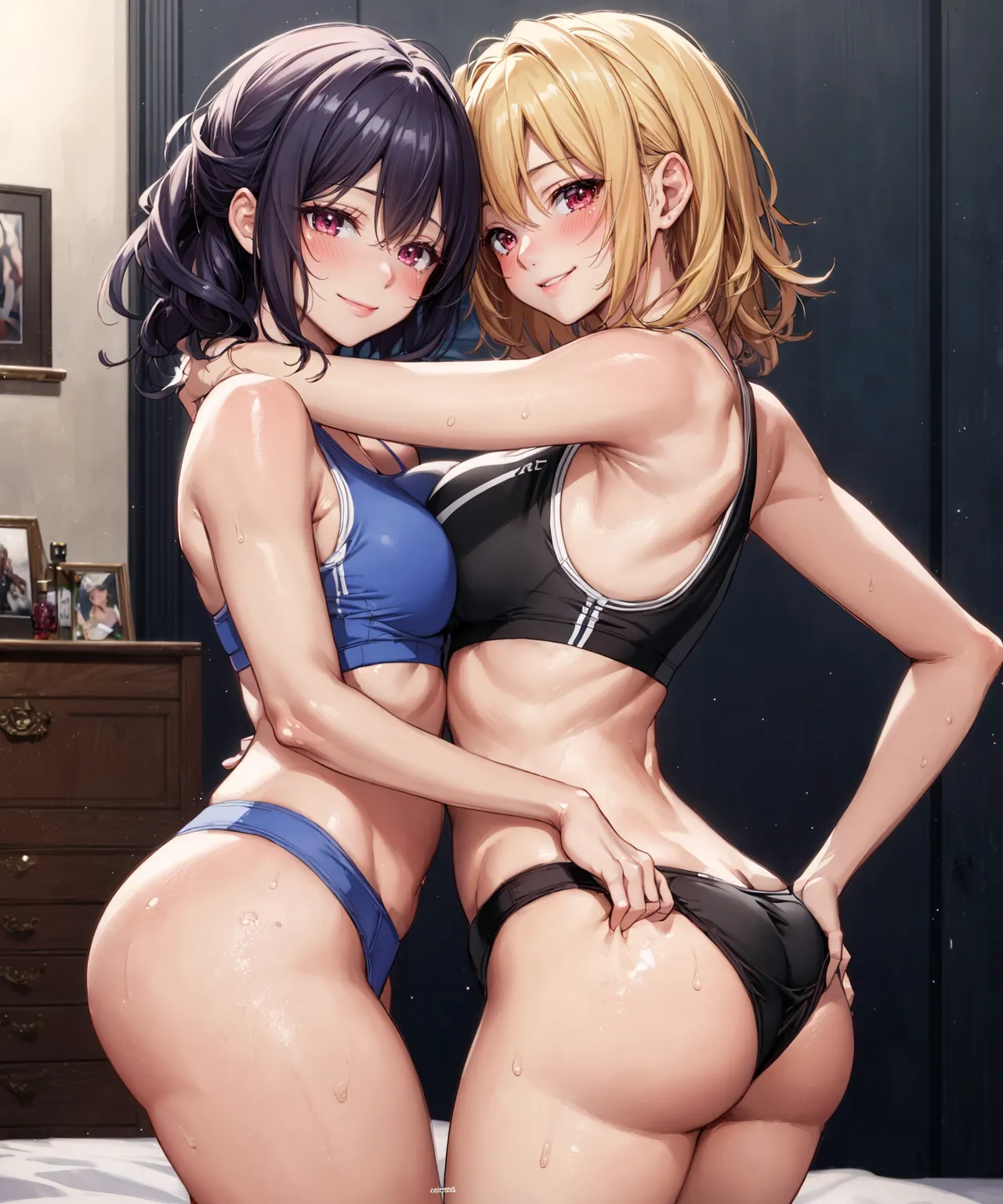 可愛い女の子同士でキスしたりエッチなことをしているイラストAIエロ画像191枚まとめ！(3ページ目)の13枚目の画像です。