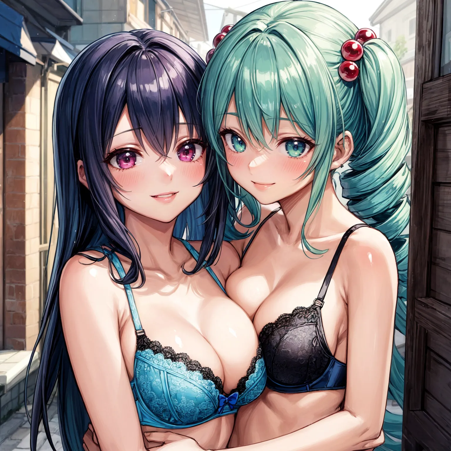 可愛い女の子同士でキスしたりエッチなことをしているイラストAIエロ画像191枚まとめ！(3ページ目)の28枚目の画像です。