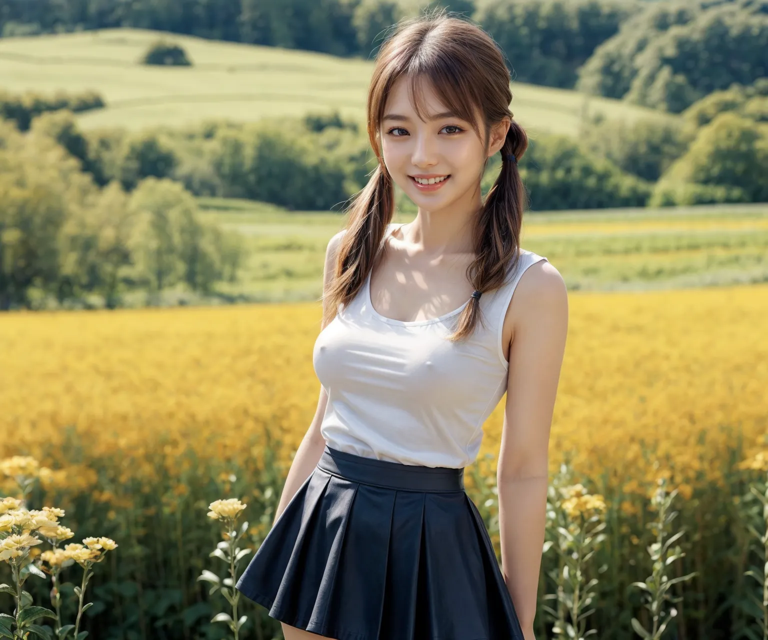 「あれ？もしかしてあの女性…ブラジャー着てない？！」服の上から乳首が丸わかりなAIエロ画像300枚まとめ！(7ページ目)の13枚目の画像です。