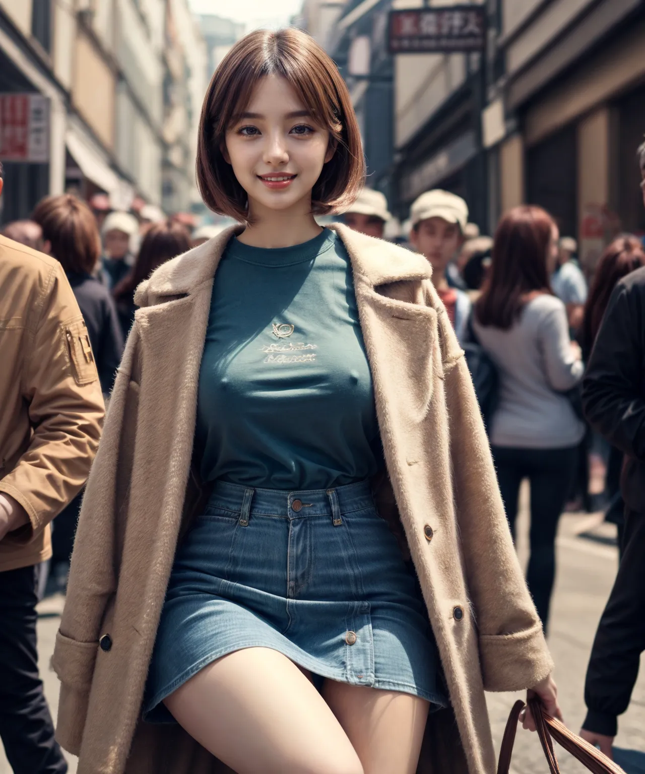 「あれ？もしかしてあの女性…ブラジャー着てない？！」服の上から乳首が丸わかりなAIエロ画像300枚まとめ！(7ページ目)の36枚目の画像です。
