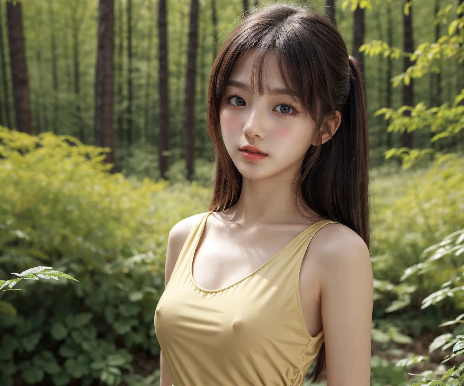 「あれ？もしかしてあの女性…ブラジャー着てない？！」服の上から乳首が丸わかりなAIエロ画像300枚まとめ！の31枚目の画像です。