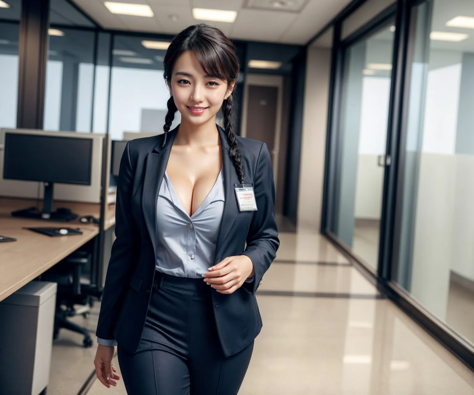 女上司さん「最近いつも頑張ってくれてるわね…じゃあ特別に♡」オフィスや職場でエッチな恰好をしているAI美女エロ画像300枚まとめ！(2ページ目)の40枚目の画像です。
