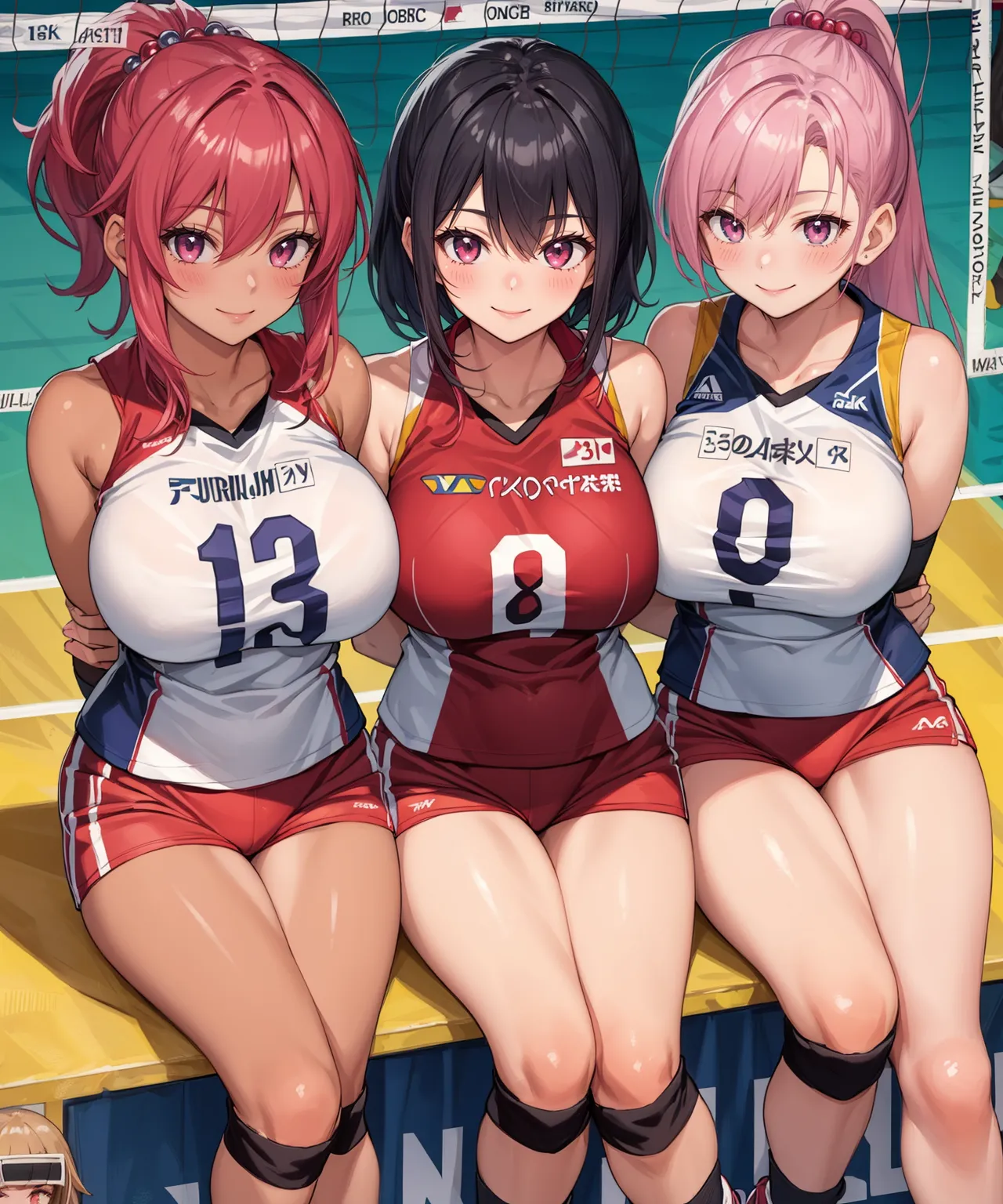「勝つために全力で行くよ！」 可愛い美少女バレー選手たちがエッチに活躍するAIエロ画像278枚まとめ！の15枚目の画像です。