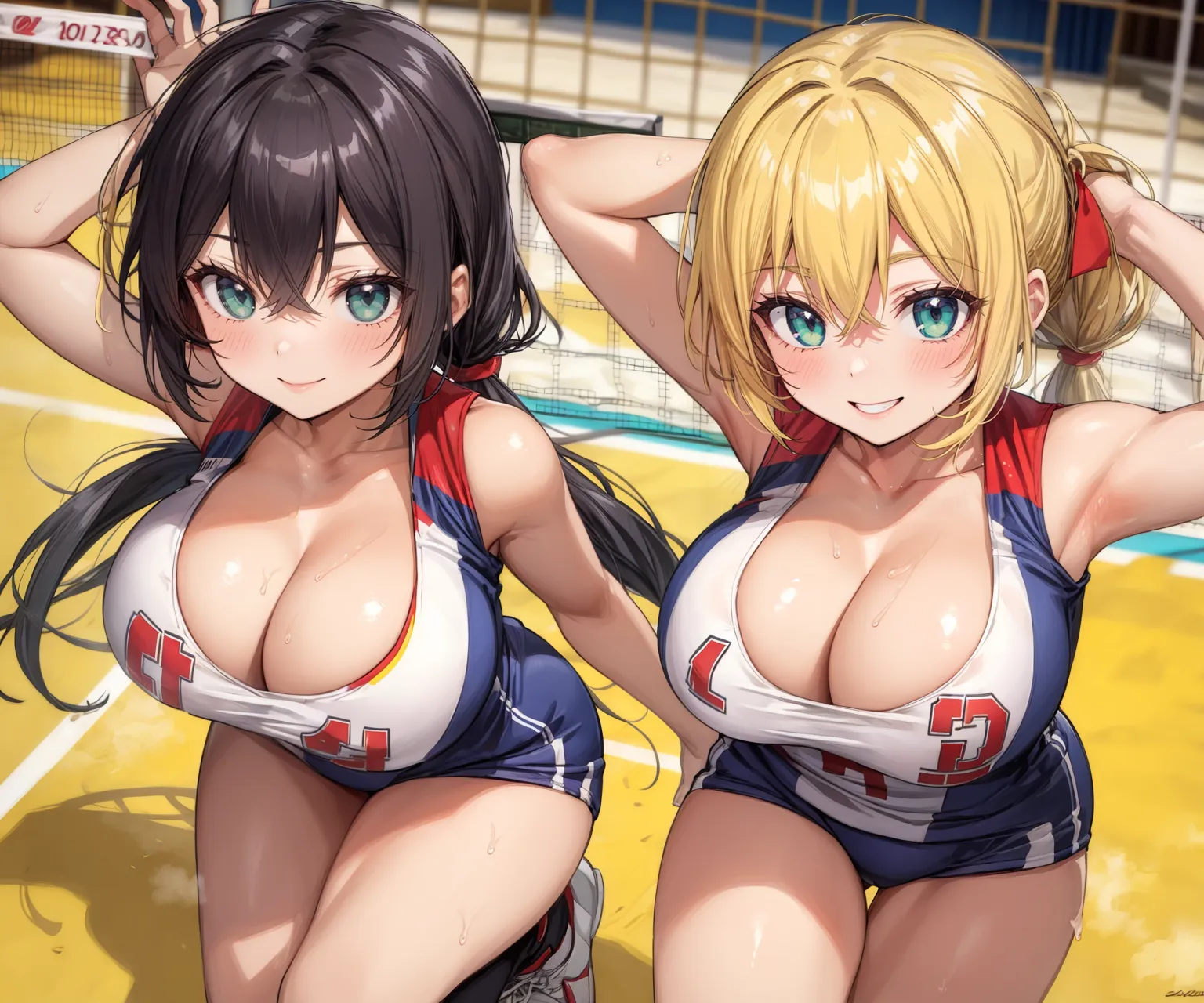 「勝つために全力で行くよ！」 可愛い美少女バレー選手たちがエッチに活躍するAIエロ画像278枚まとめ！(6ページ目)の4枚目の画像です。