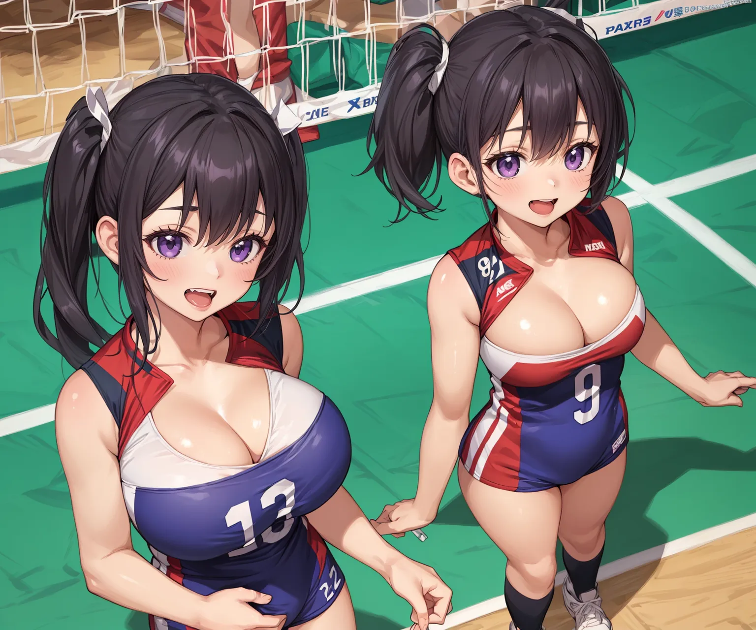 「勝つために全力で行くよ！」 可愛い美少女バレー選手たちがエッチに活躍するAIエロ画像278枚まとめ！(6ページ目)の13枚目の画像です。