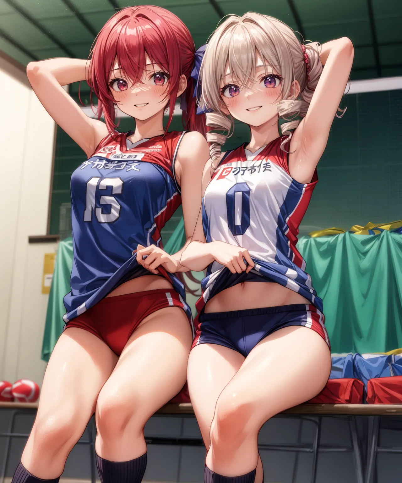 「勝つために全力で行くよ！」 可愛い美少女バレー選手たちがエッチに活躍するAIエロ画像278枚まとめ！(6ページ目)の17枚目の画像です。