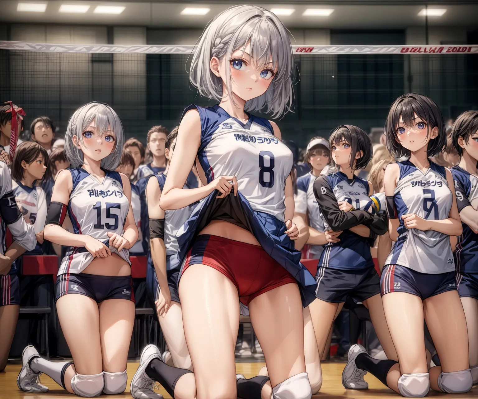 「勝つために全力で行くよ！」 可愛い美少女バレー選手たちがエッチに活躍するAIエロ画像278枚まとめ！(6ページ目)の24枚目の画像です。