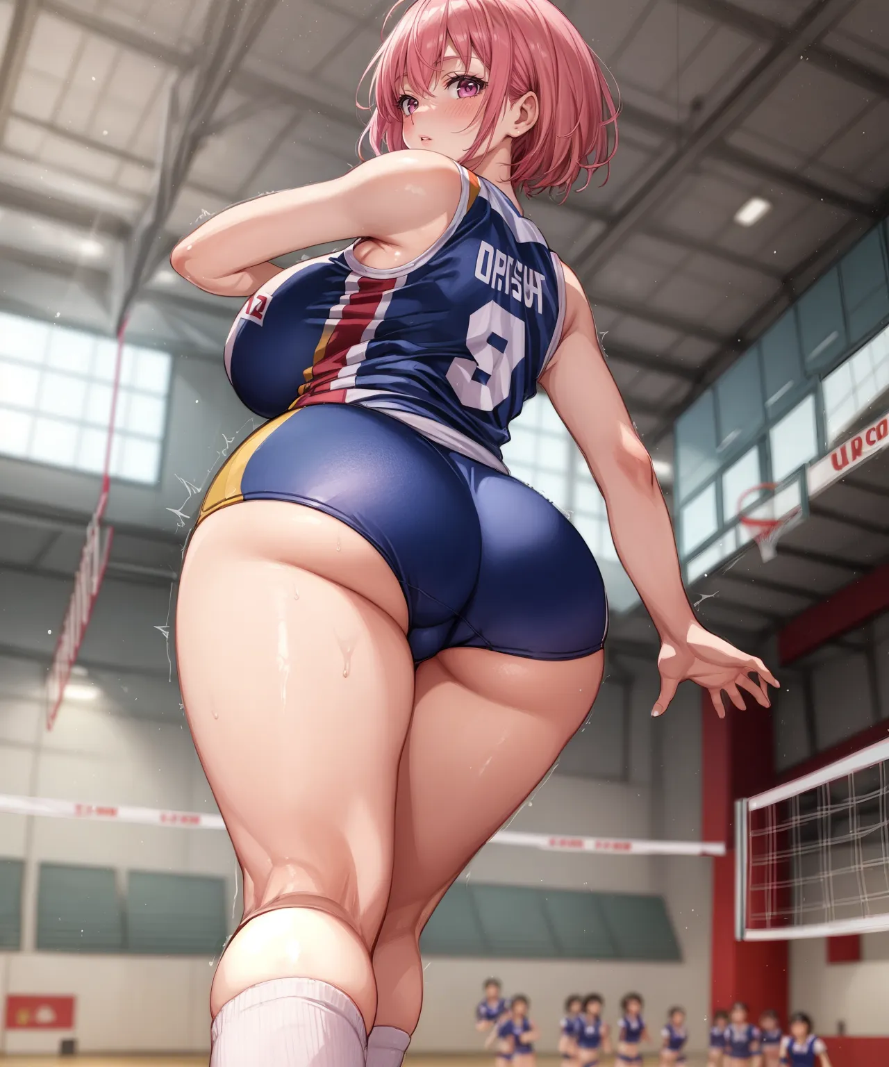 「勝つために全力で行くよ！」 可愛い美少女バレー選手たちがエッチに活躍するAIエロ画像278枚まとめ！(6ページ目)の27枚目の画像です。