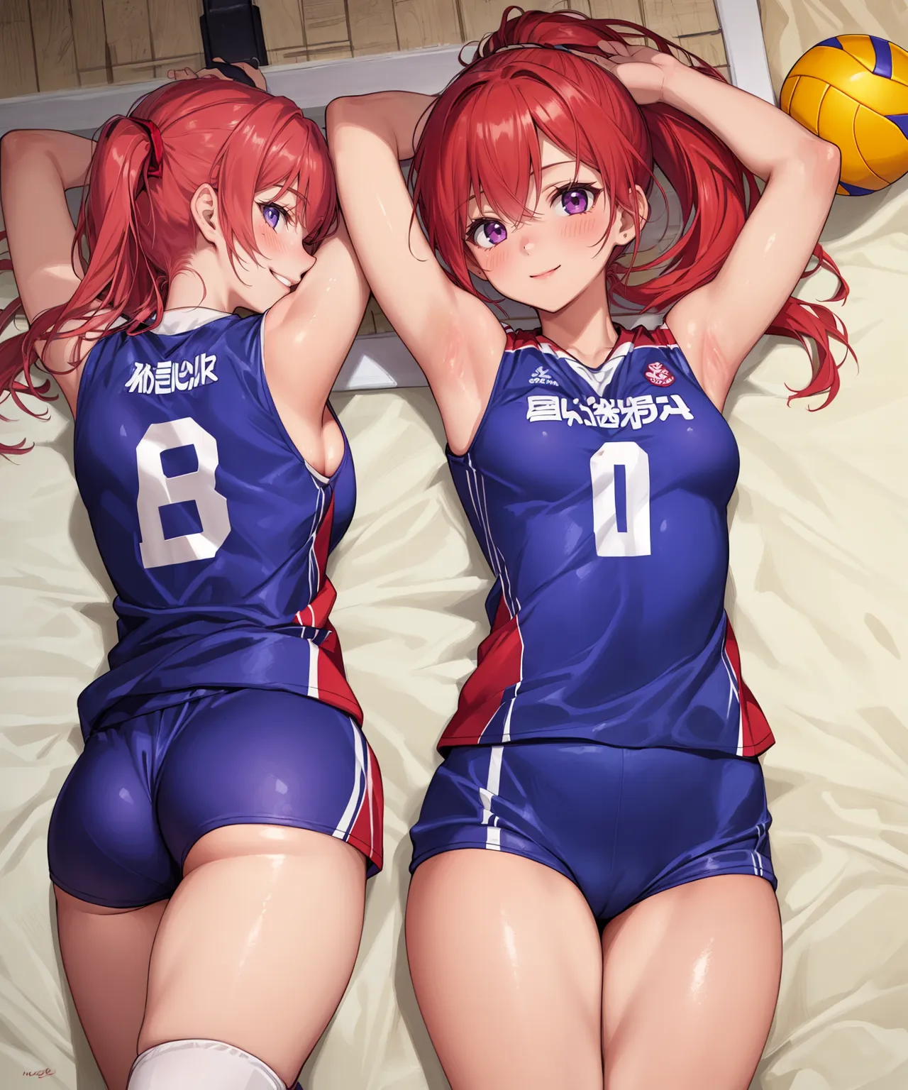 「勝つために全力で行くよ！」 可愛い美少女バレー選手たちがエッチに活躍するAIエロ画像278枚まとめ！(6ページ目)の30枚目の画像です。