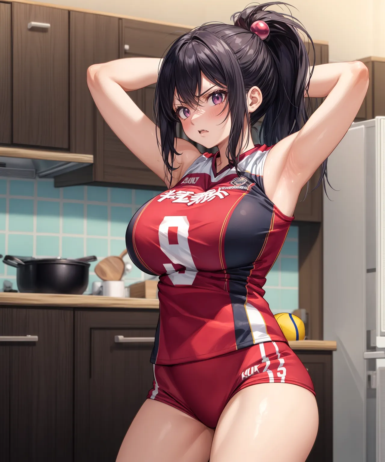 「勝つために全力で行くよ！」 可愛い美少女バレー選手たちがエッチに活躍するAIエロ画像278枚まとめ！(7ページ目)の5枚目の画像です。