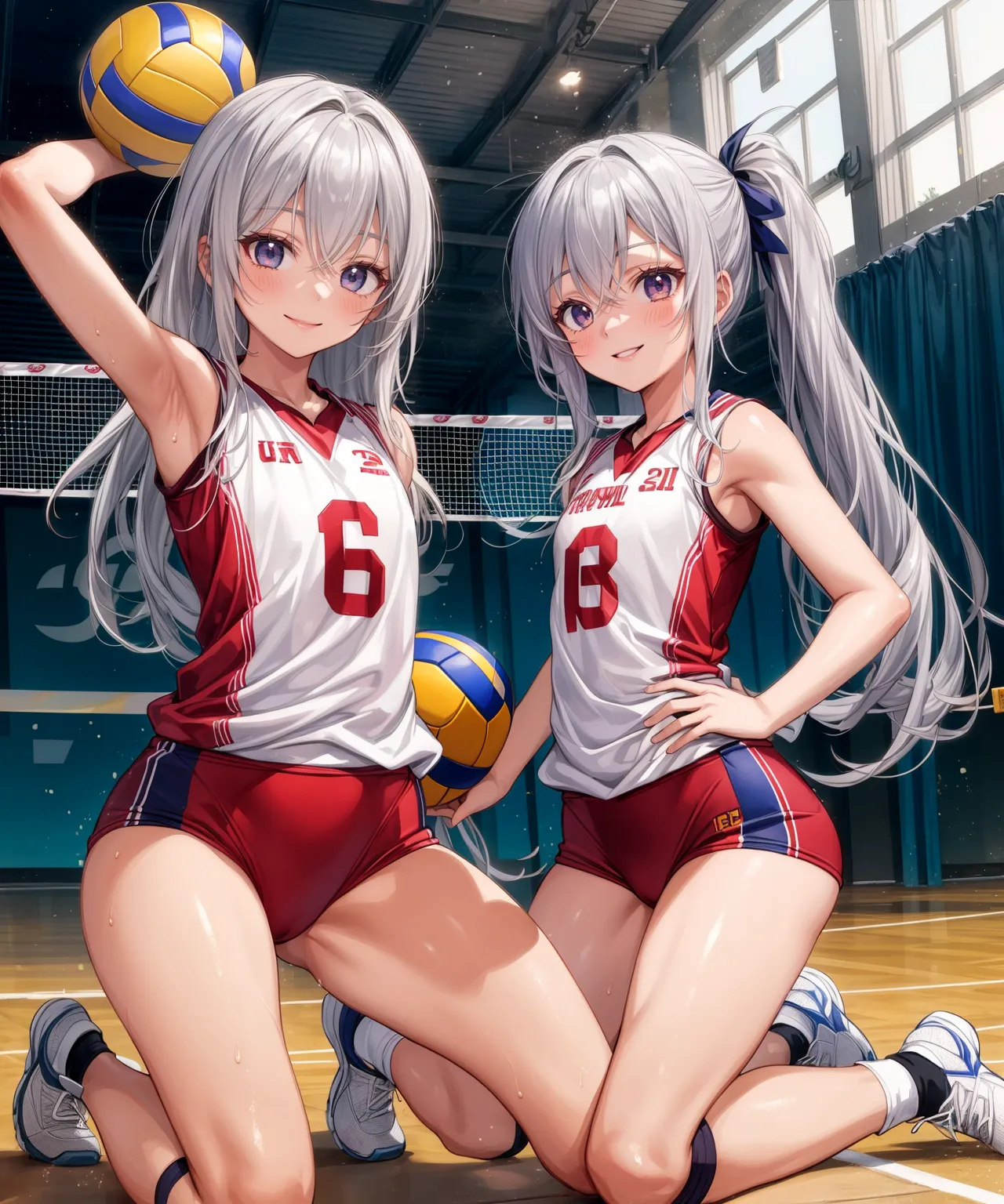 「勝つために全力で行くよ！」 可愛い美少女バレー選手たちがエッチに活躍するAIエロ画像278枚まとめ！(7ページ目)の6枚目の画像です。