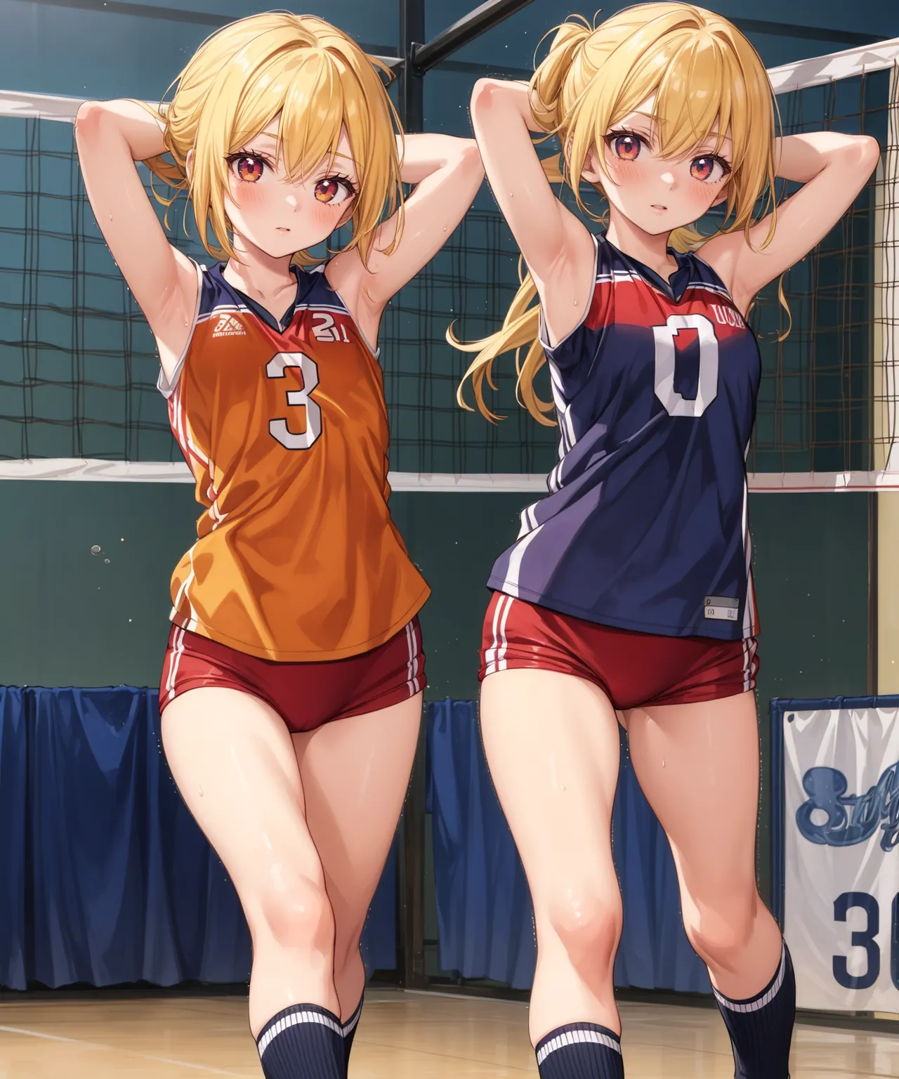 「勝つために全力で行くよ！」 可愛い美少女バレー選手たちがエッチに活躍するAIエロ画像278枚まとめ！(7ページ目)の8枚目の画像です。