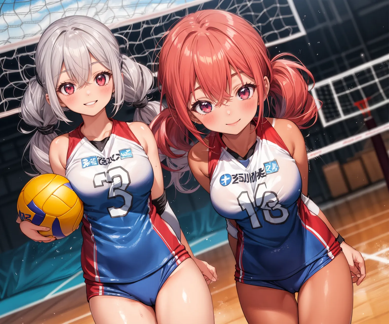 「勝つために全力で行くよ！」 可愛い美少女バレー選手たちがエッチに活躍するAIエロ画像278枚まとめ！(7ページ目)の14枚目の画像です。