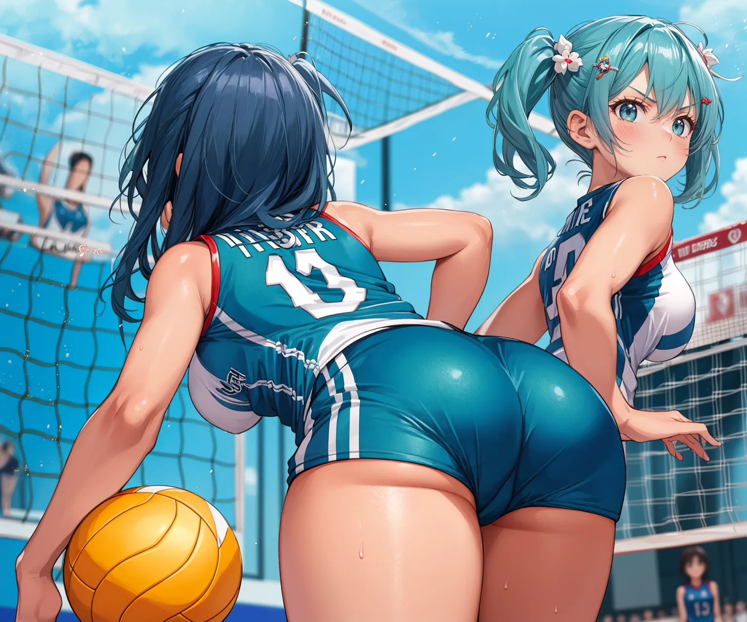 「勝つために全力で行くよ！」 可愛い美少女バレー選手たちがエッチに活躍するAIエロ画像278枚まとめ！(7ページ目)の15枚目の画像です。