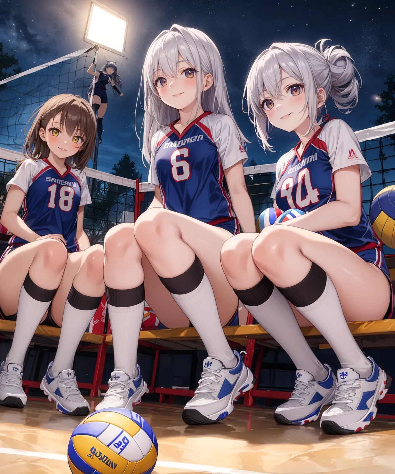 「勝つために全力で行くよ！」 可愛い美少女バレー選手たちがエッチに活躍するAIエロ画像278枚まとめ！(7ページ目)の17枚目の画像です。