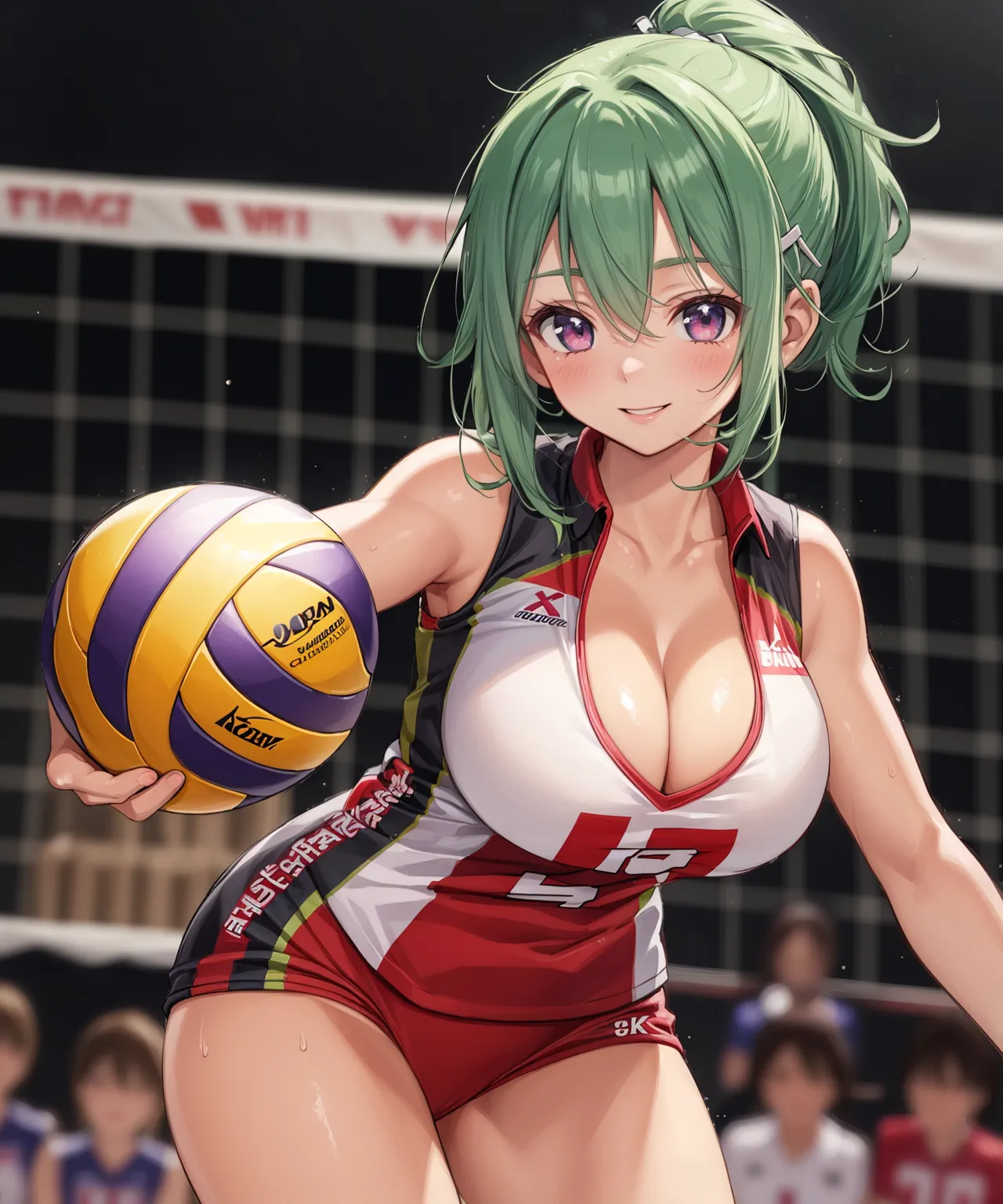 「勝つために全力で行くよ！」 可愛い美少女バレー選手たちがエッチに活躍するAIエロ画像278枚まとめ！(7ページ目)の20枚目の画像です。