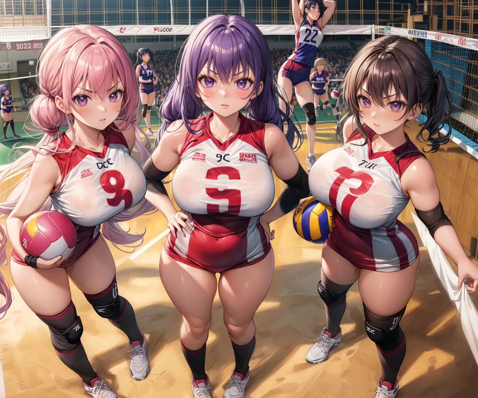 「勝つために全力で行くよ！」 可愛い美少女バレー選手たちがエッチに活躍するAIエロ画像278枚まとめ！(7ページ目)の22枚目の画像です。