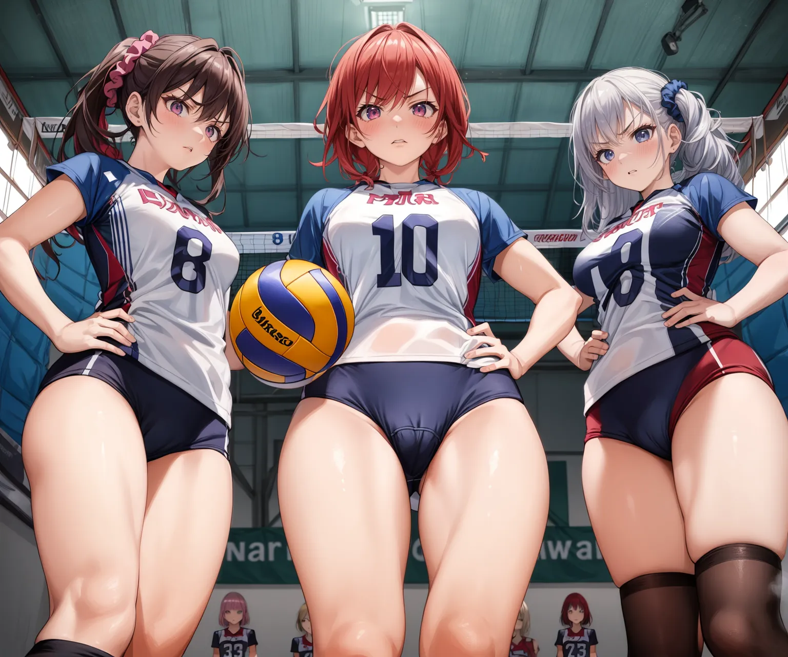 「勝つために全力で行くよ！」 可愛い美少女バレー選手たちがエッチに活躍するAIエロ画像278枚まとめ！(7ページ目)の28枚目の画像です。