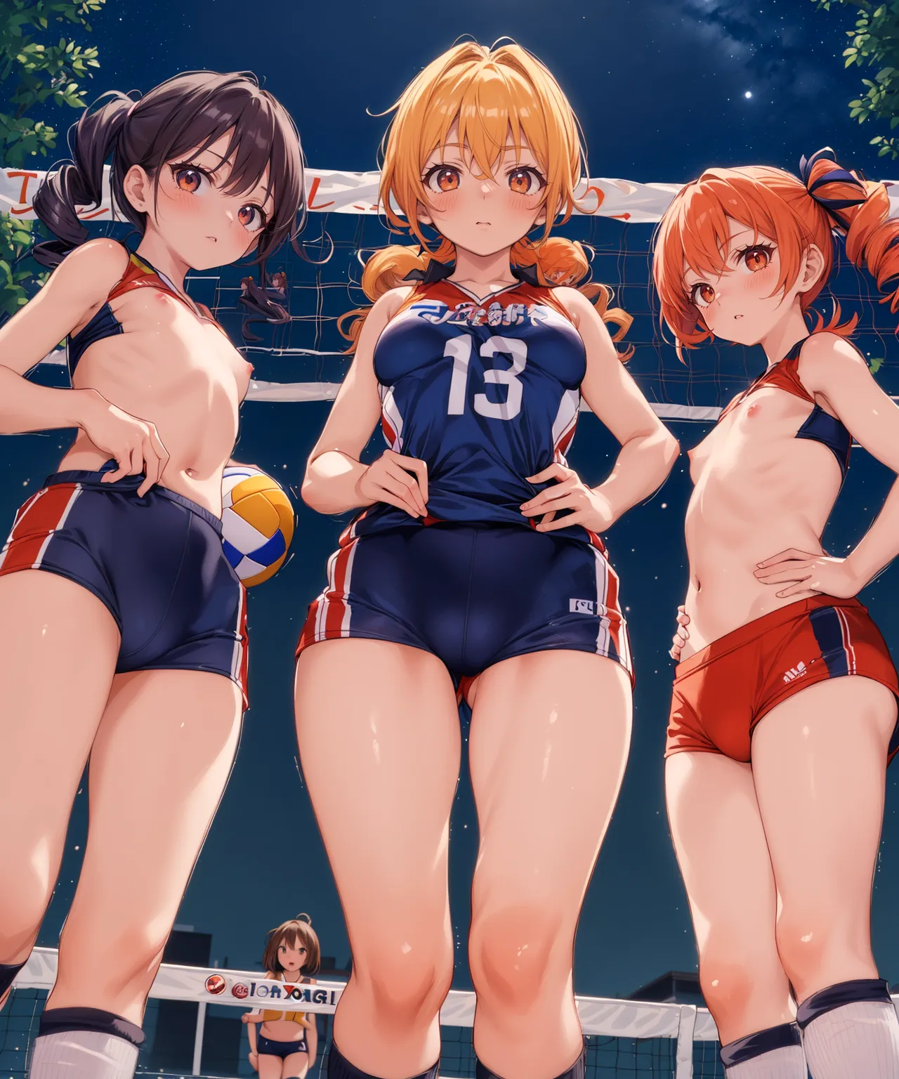 「勝つために全力で行くよ！」 可愛い美少女バレー選手たちがエッチに活躍するAIエロ画像278枚まとめ！(7ページ目)の34枚目の画像です。