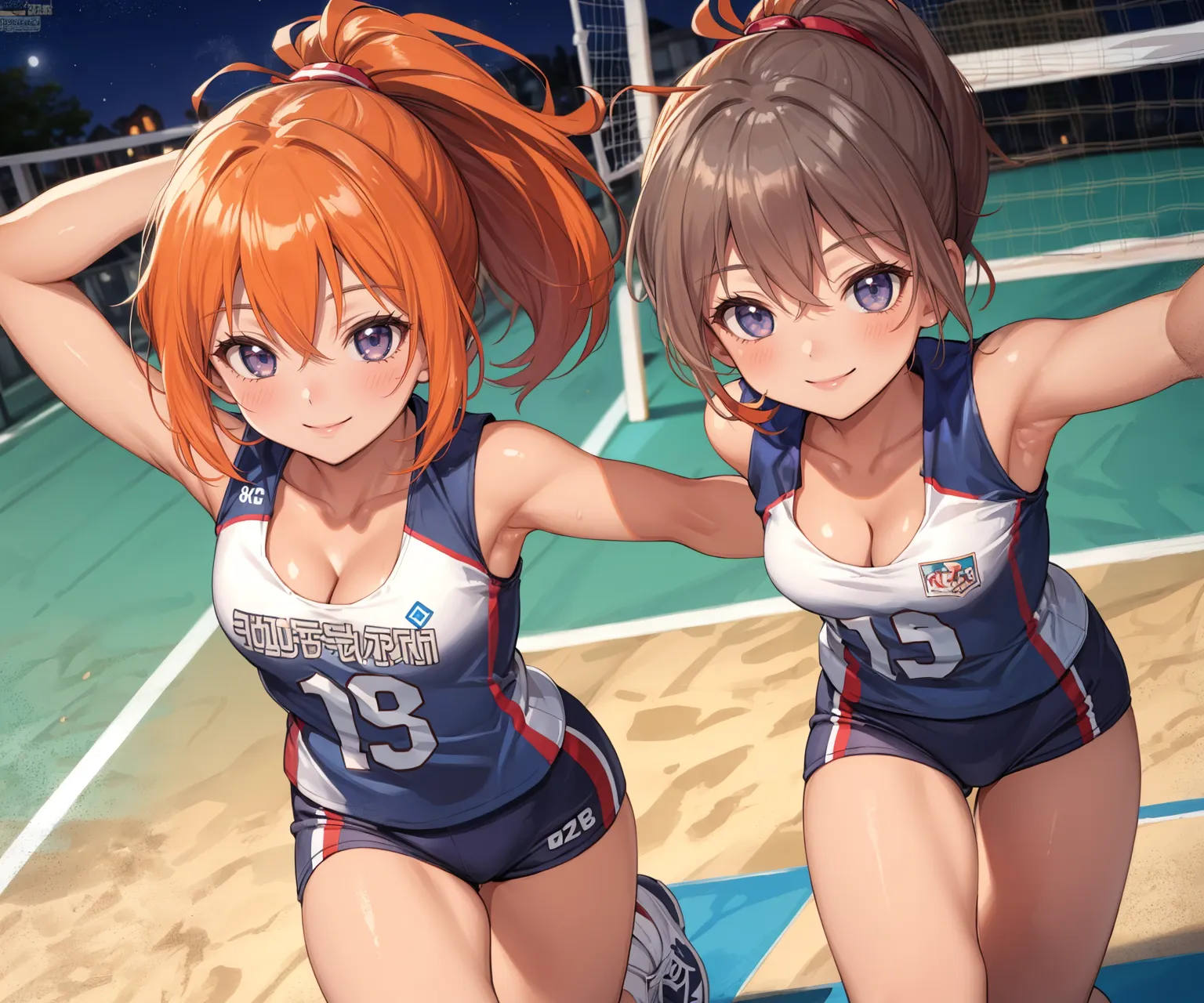 「勝つために全力で行くよ！」 可愛い美少女バレー選手たちがエッチに活躍するAIエロ画像278枚まとめ！(7ページ目)の35枚目の画像です。
