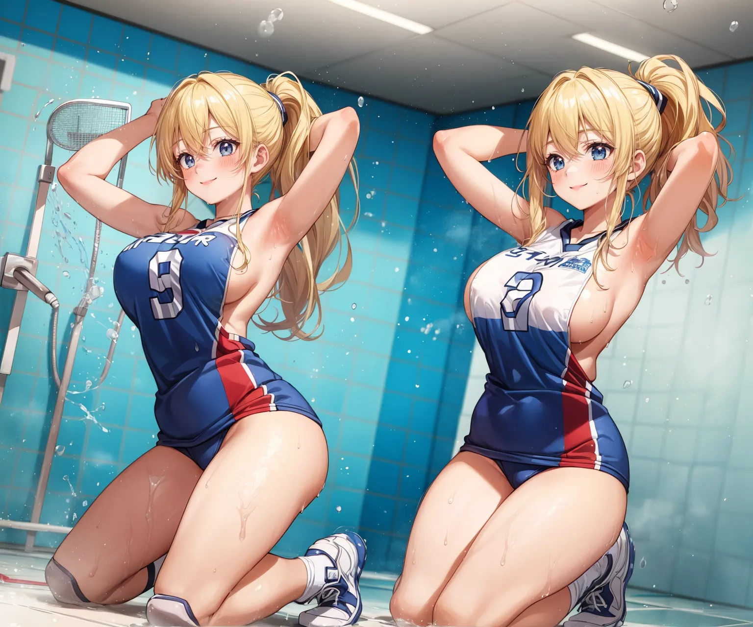 「勝つために全力で行くよ！」 可愛い美少女バレー選手たちがエッチに活躍するAIエロ画像278枚まとめ！の25枚目の画像です。