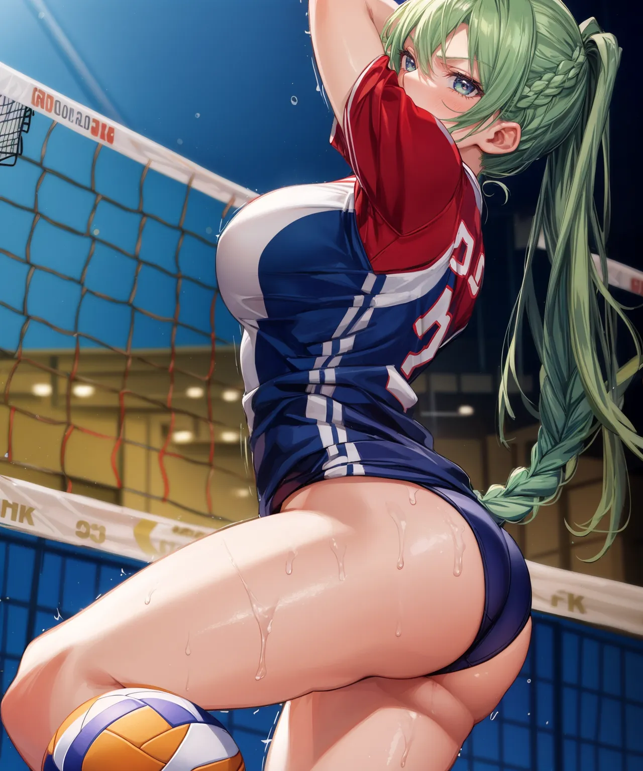「勝つために全力で行くよ！」 可愛い美少女バレー選手たちがエッチに活躍するAIエロ画像278枚まとめ！の30枚目の画像です。
