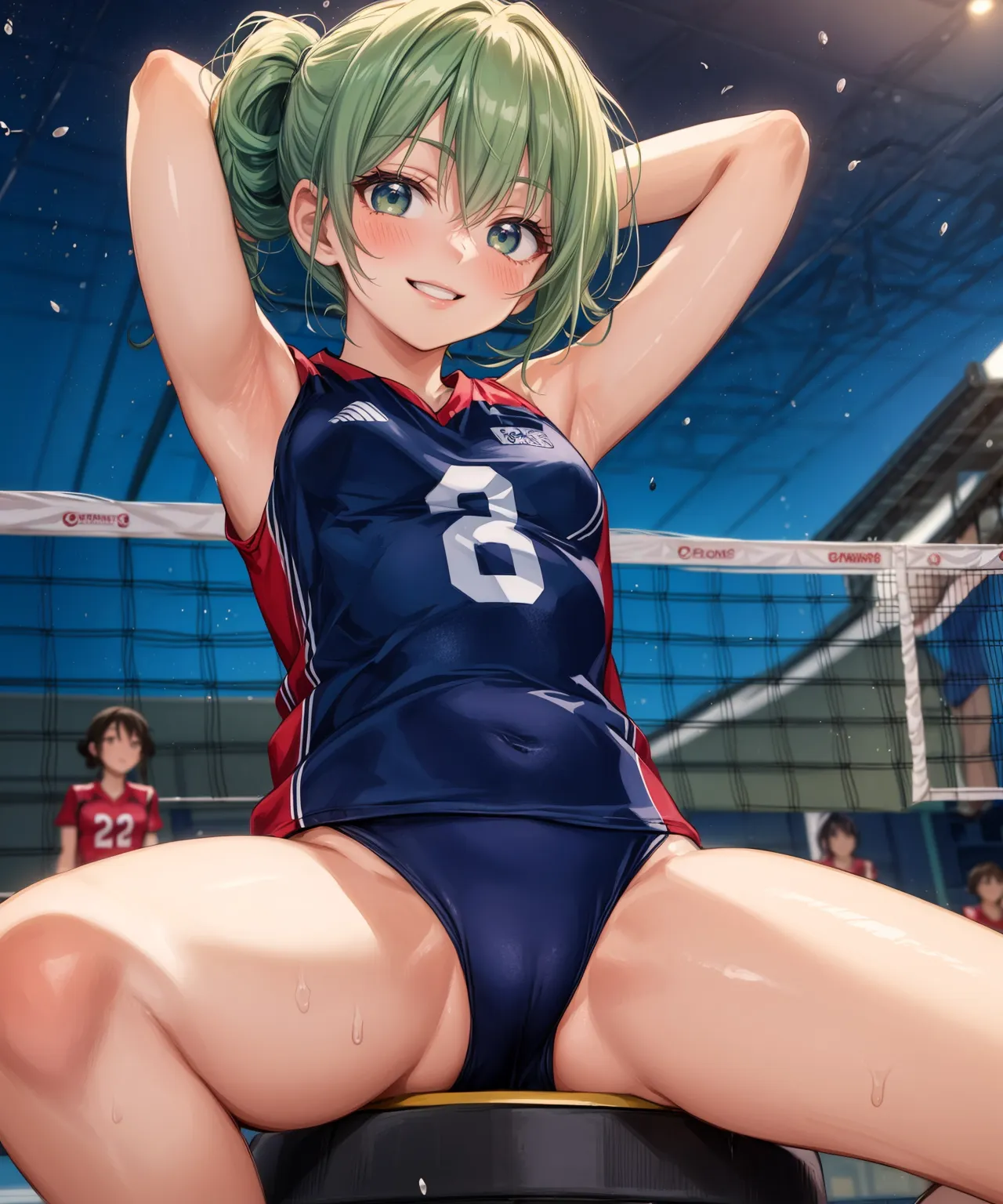 「勝つために全力で行くよ！」 可愛い美少女バレー選手たちがエッチに活躍するAIエロ画像278枚まとめ！の31枚目の画像です。