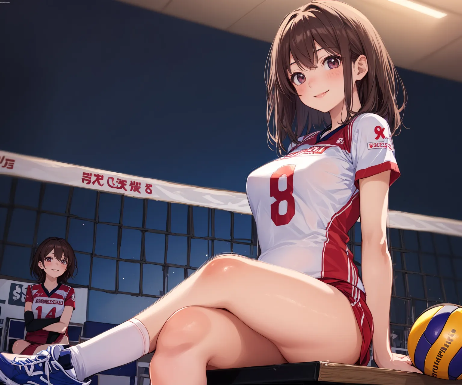 「勝つために全力で行くよ！」 可愛い美少女バレー選手たちがエッチに活躍するAIエロ画像278枚まとめ！の38枚目の画像です。