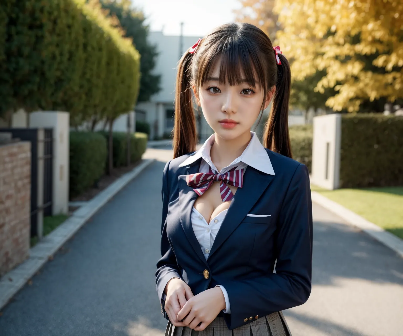 SSS級美少女JKたちが自慢の制服や運動着を着たままエッチな撮影！？AIエロ画像300枚まとめ！(3ページ目)の15枚目の画像です。