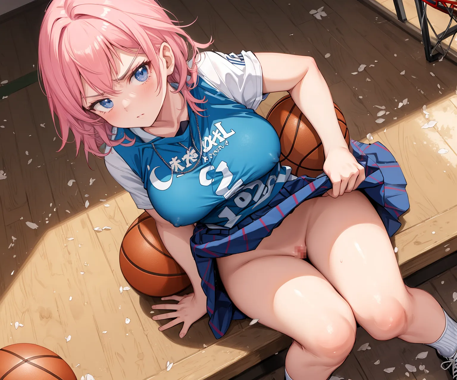 腋！横乳！お尻！エッチな美少女女子バスケプレイヤーたちのAIエロ画像247枚まとめ！(4ページ目)の25枚目の画像です。