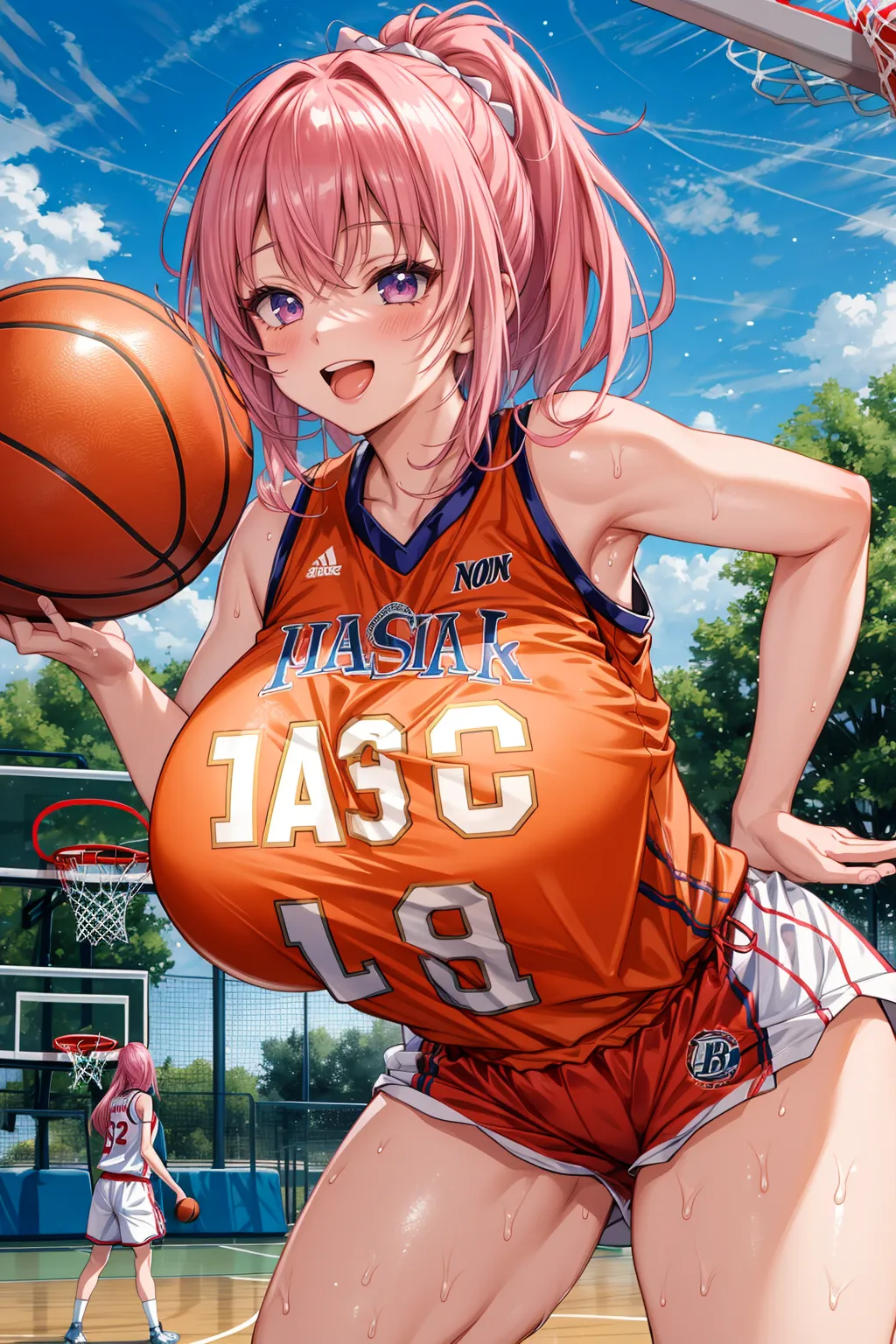 腋！横乳！お尻！エッチな美少女女子バスケプレイヤーたちのAIエロ画像247枚まとめ！(5ページ目)の29枚目の画像です。