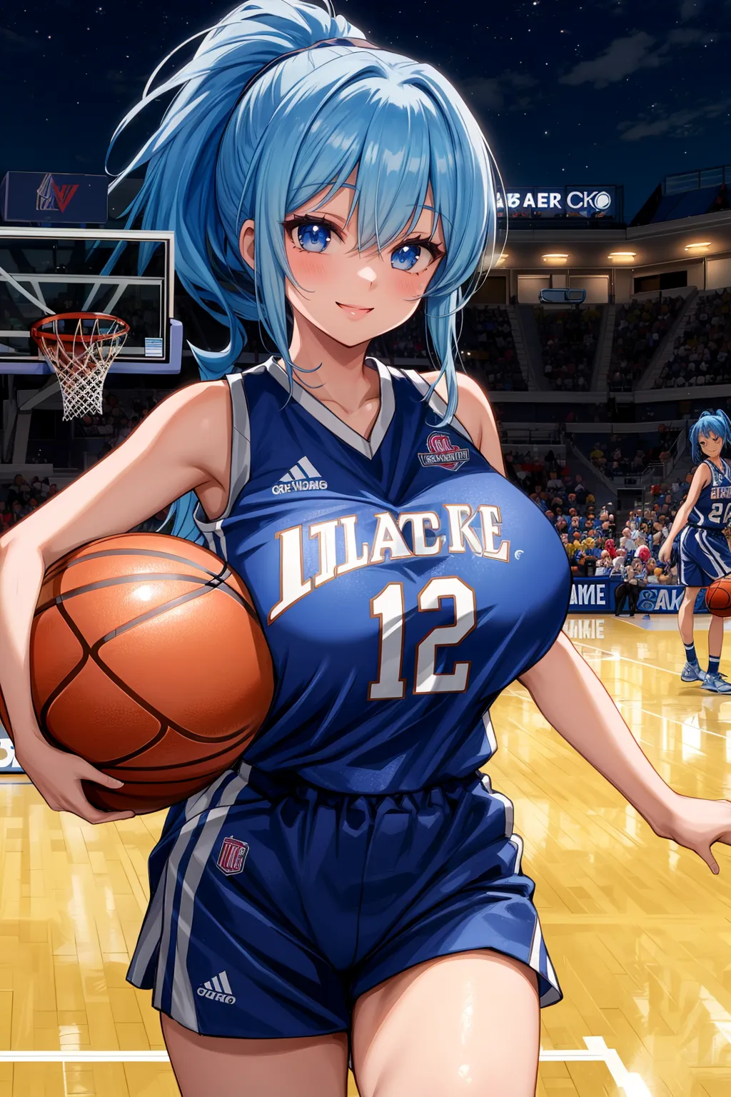 腋！横乳！お尻！エッチな美少女女子バスケプレイヤーたちのAIエロ画像247枚まとめ！(5ページ目)の35枚目の画像です。