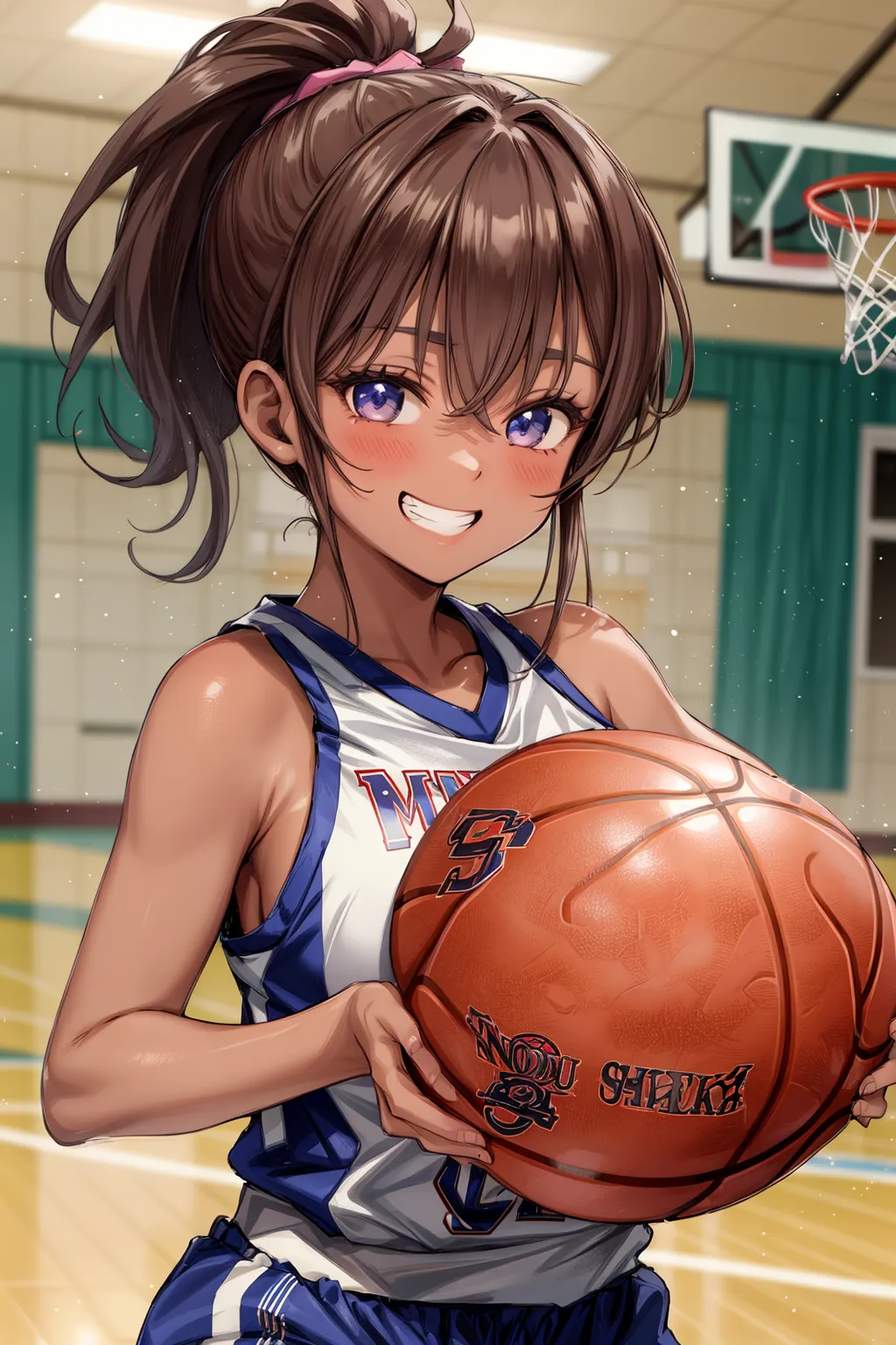 腋！横乳！お尻！エッチな美少女女子バスケプレイヤーたちのAIエロ画像247枚まとめ！(7ページ目)の6枚目の画像です。