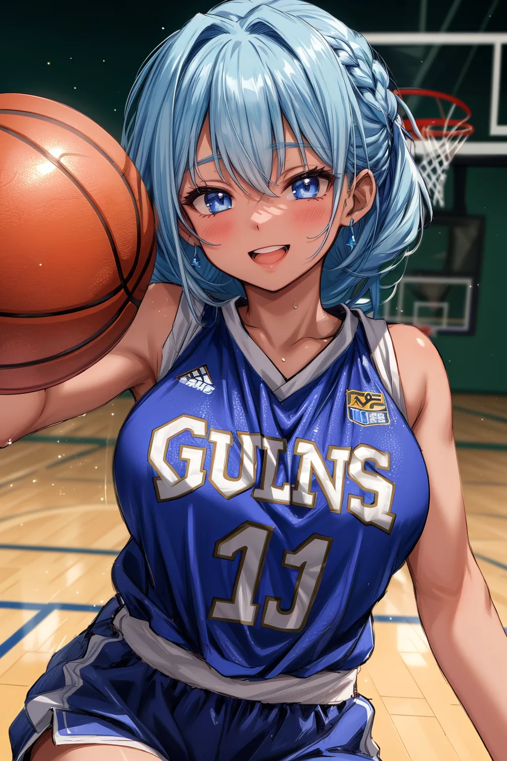 腋！横乳！お尻！エッチな美少女女子バスケプレイヤーたちのAIエロ画像247枚まとめ！(7ページ目)の7枚目の画像です。