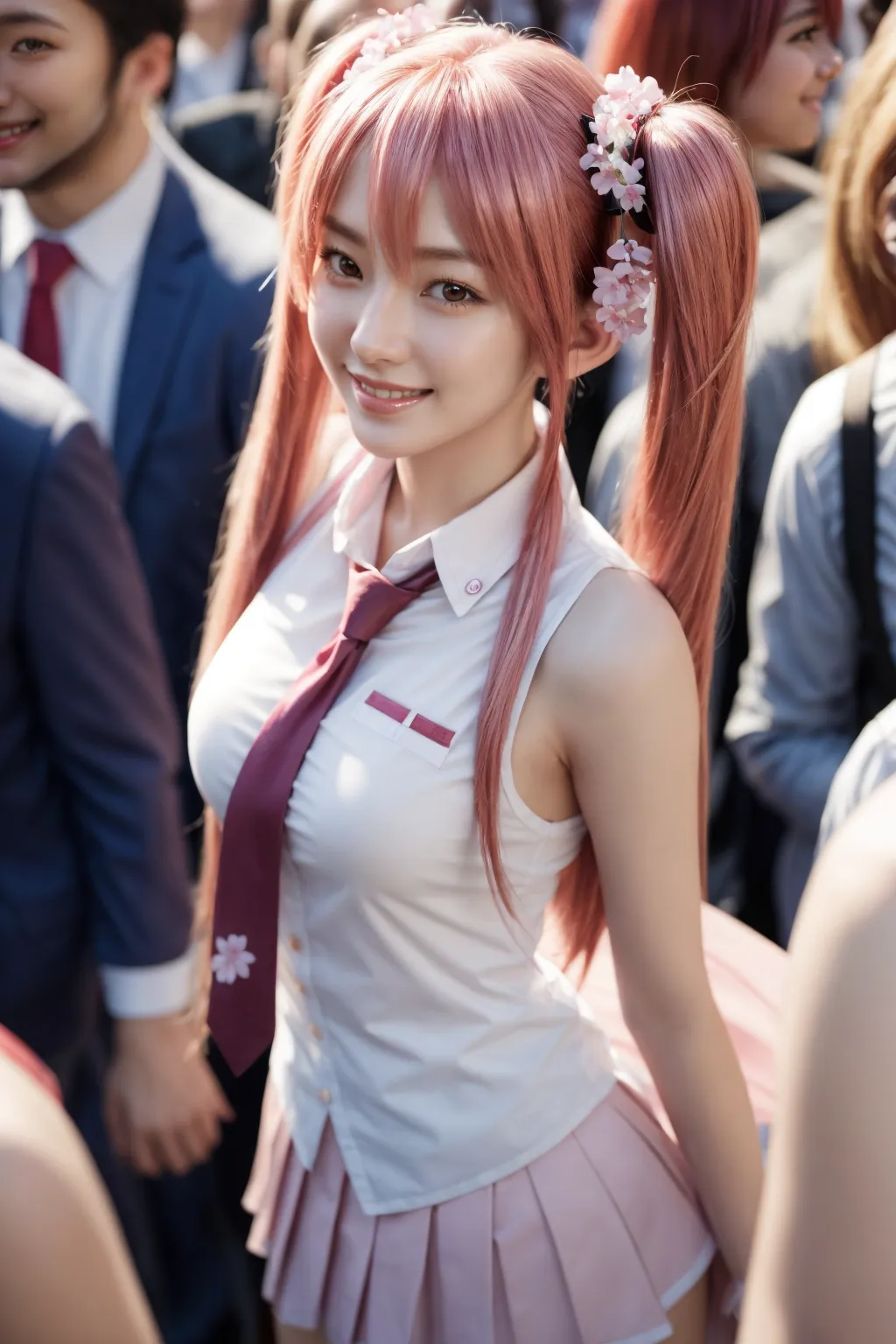 絶世の美女たちがミクさんのエッチなコスプレをしているAIエロ画像400枚まとめ！の29枚目の画像です。
