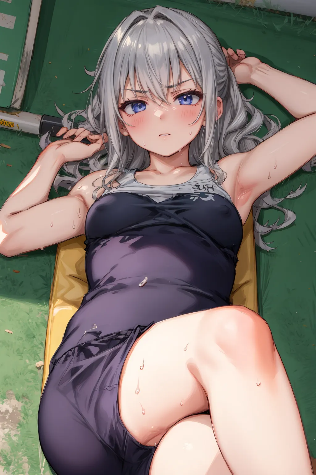 運動場やトラックの上で汗を流すエッチな美少女アスリートたちのAIエロ画像213枚まとめ！ 31枚目の画像です。