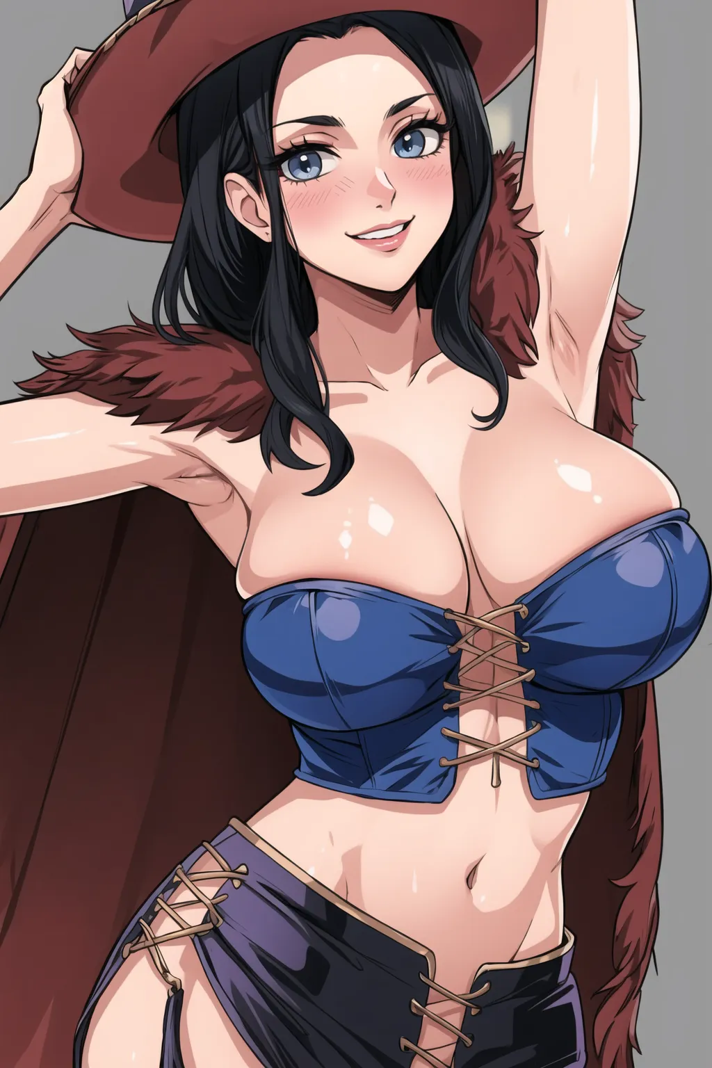 あの有名女海賊ロビンちゃんのエッチなイラストを詰め合わせたAIエロ画像300枚まとめ！(5ページ目)の11枚目の画像です。