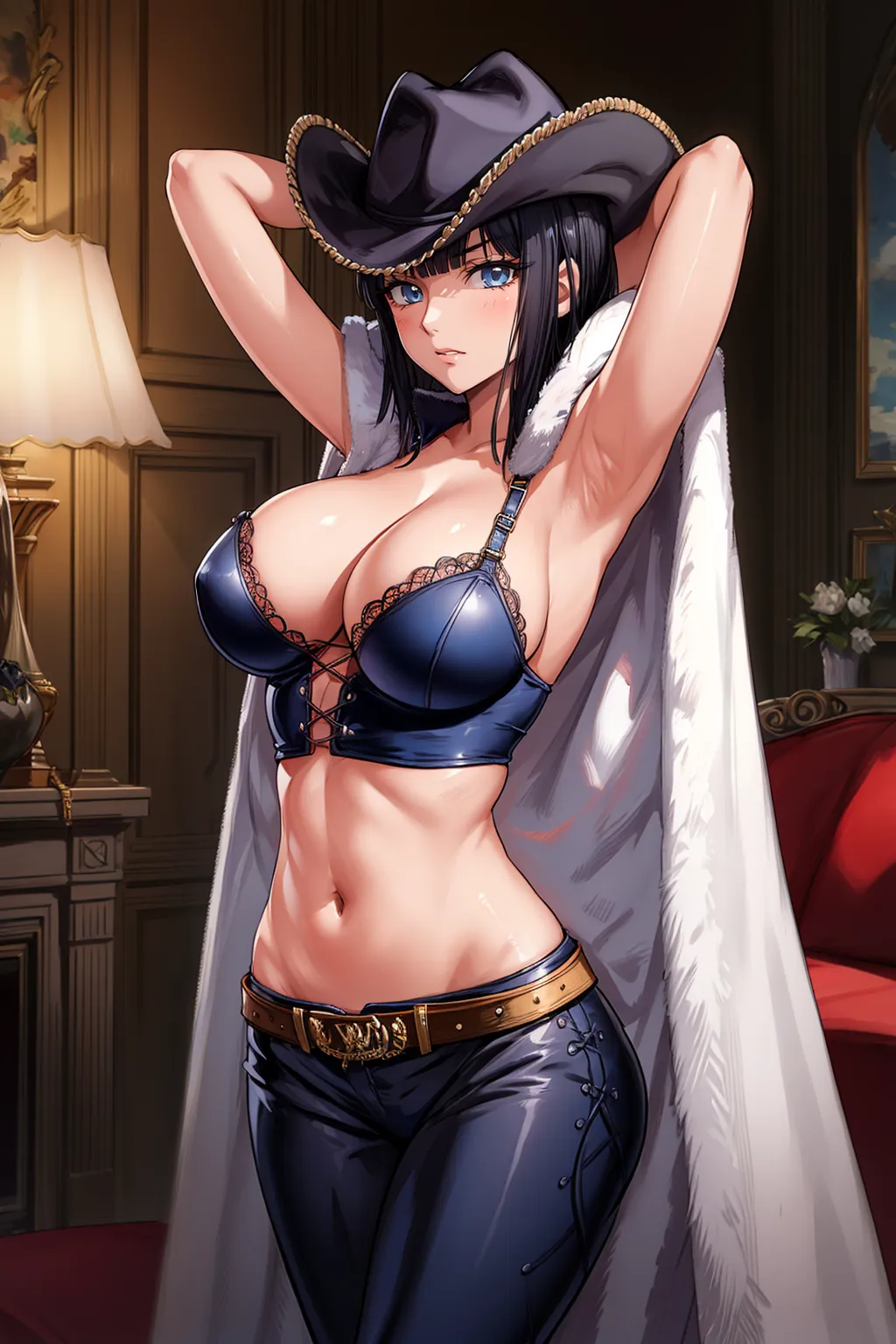 あの有名女海賊ロビンちゃんのエッチなイラストを詰め合わせたAIエロ画像300枚まとめ！(5ページ目)の17枚目の画像です。