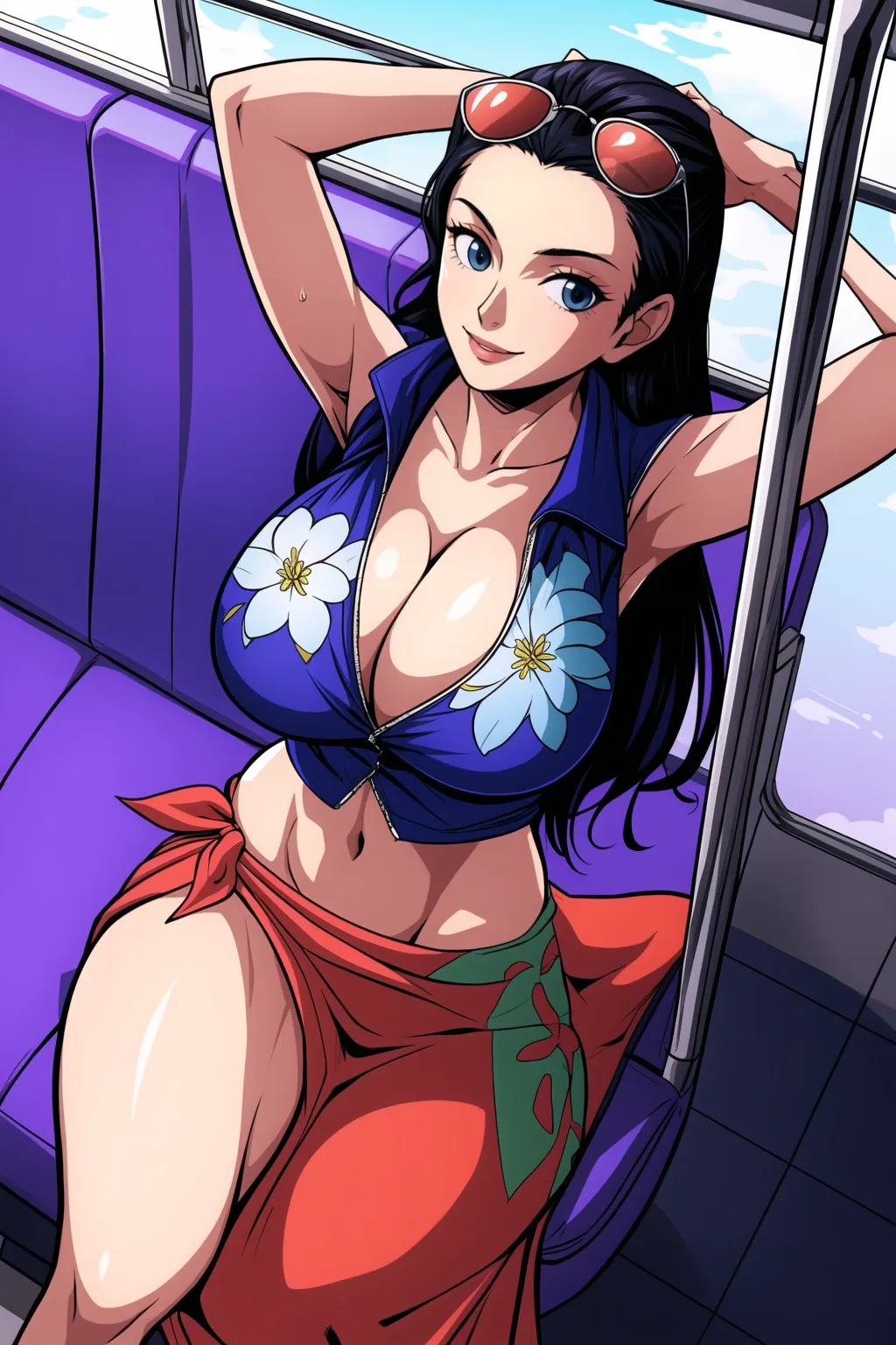 あの有名女海賊ロビンちゃんのエッチなイラストを詰め合わせたAIエロ画像300枚まとめ！の15枚目の画像です。