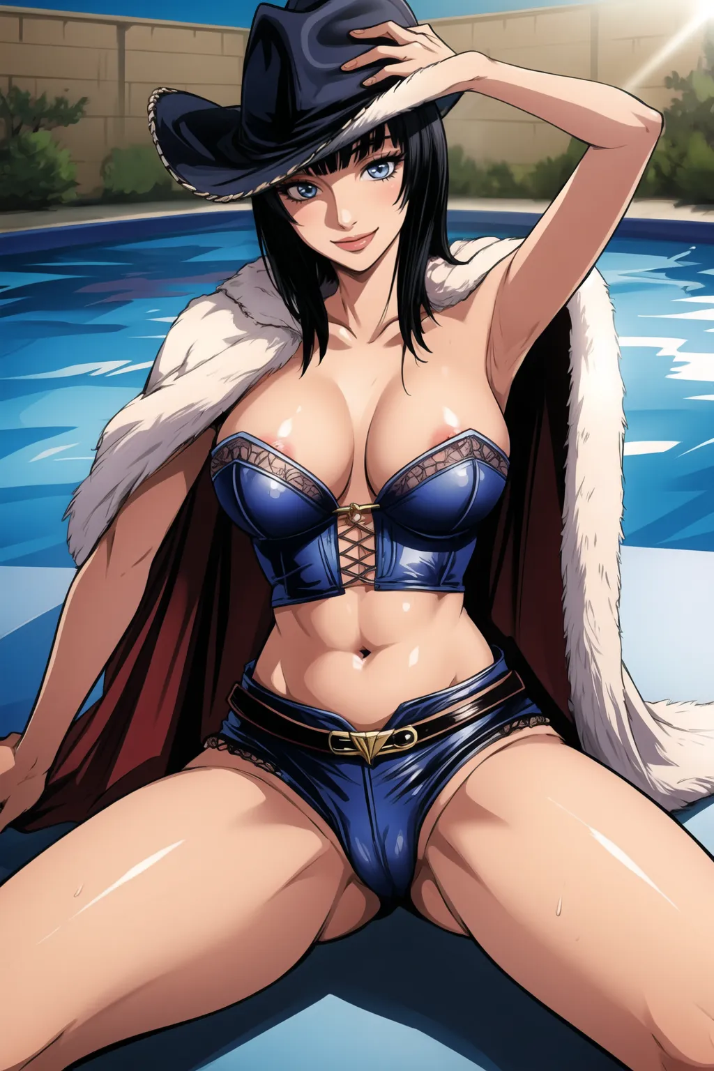 あの有名女海賊ロビンちゃんのエッチなイラストを詰め合わせたAIエロ画像300枚まとめ！(6ページ目)の2枚目の画像です。